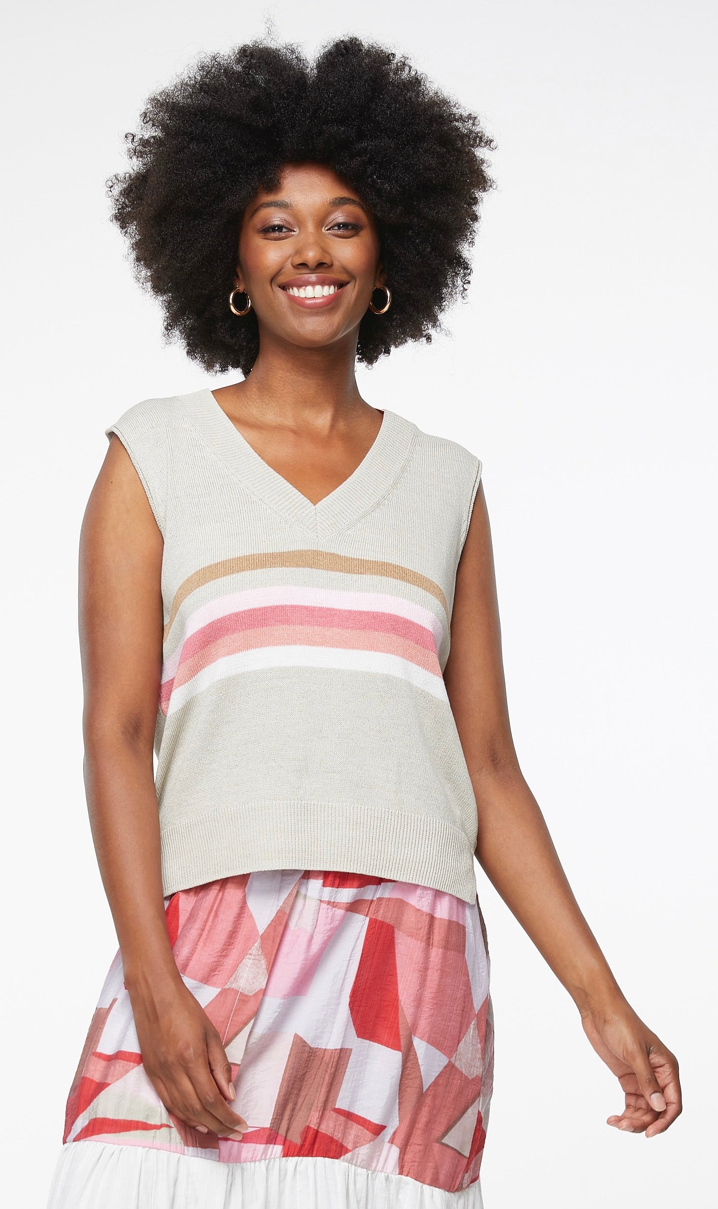 Stripe Detail Vest