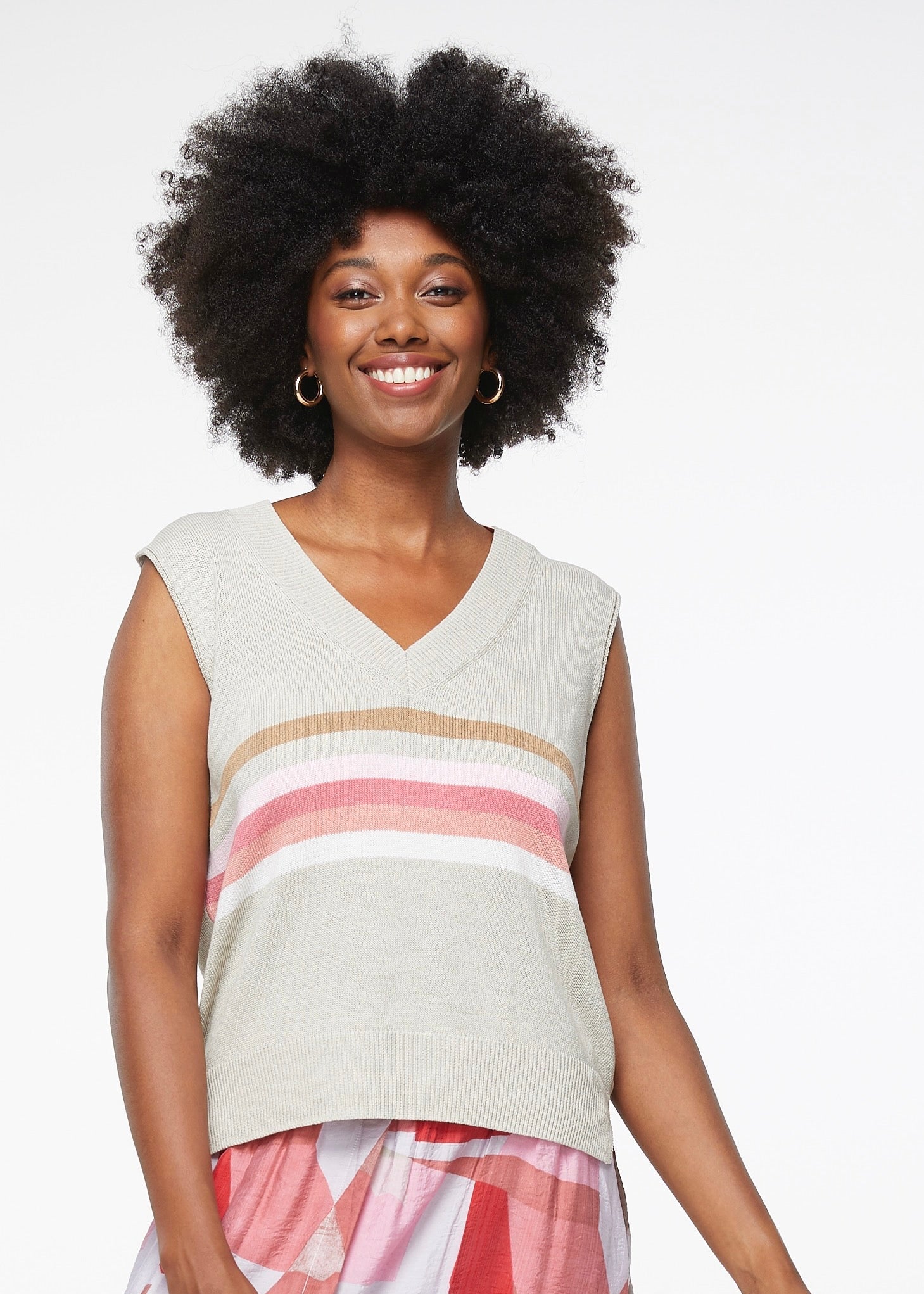 Stripe Detail Vest
