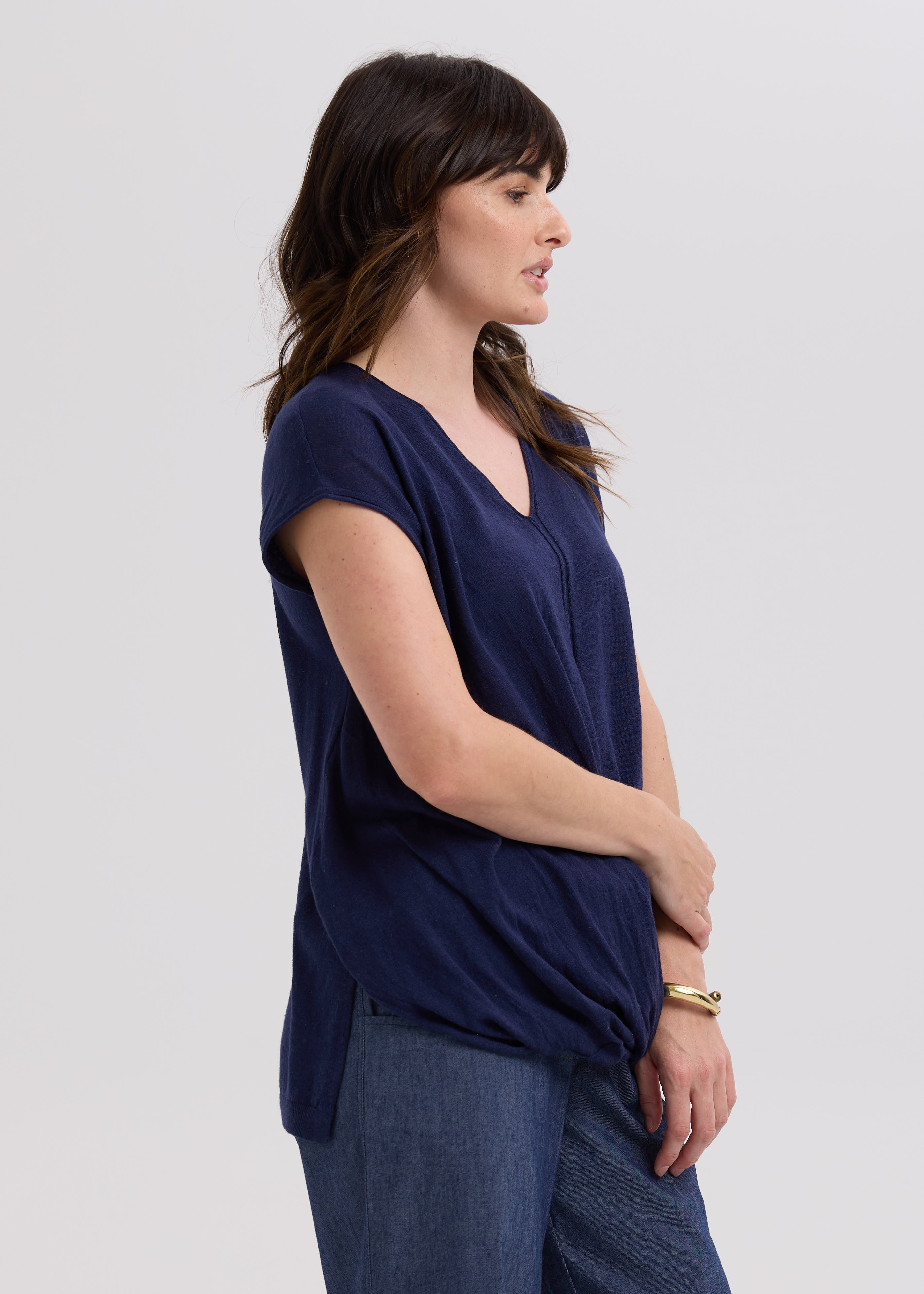 Linen Drape Top