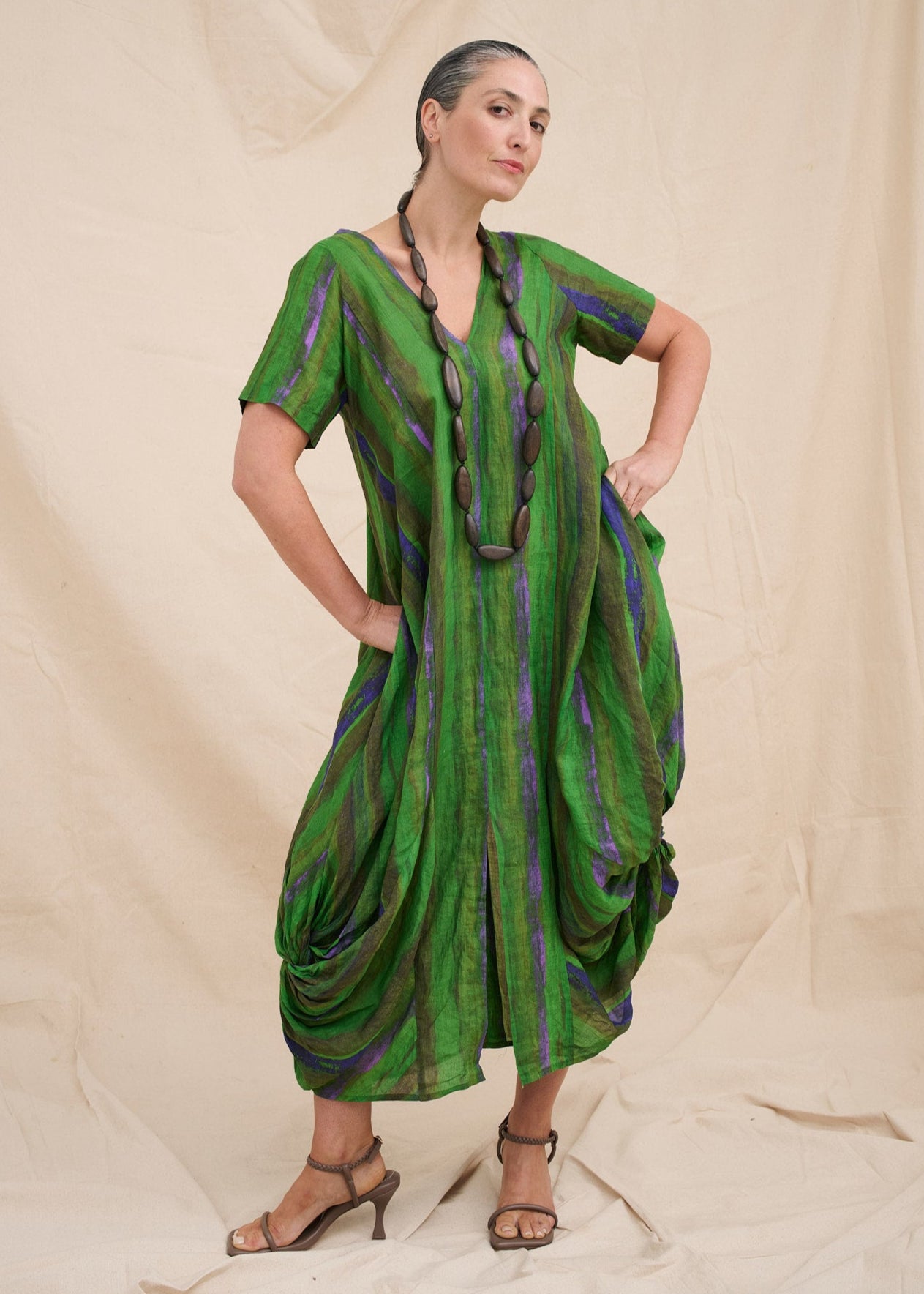 Painted Linen Dress