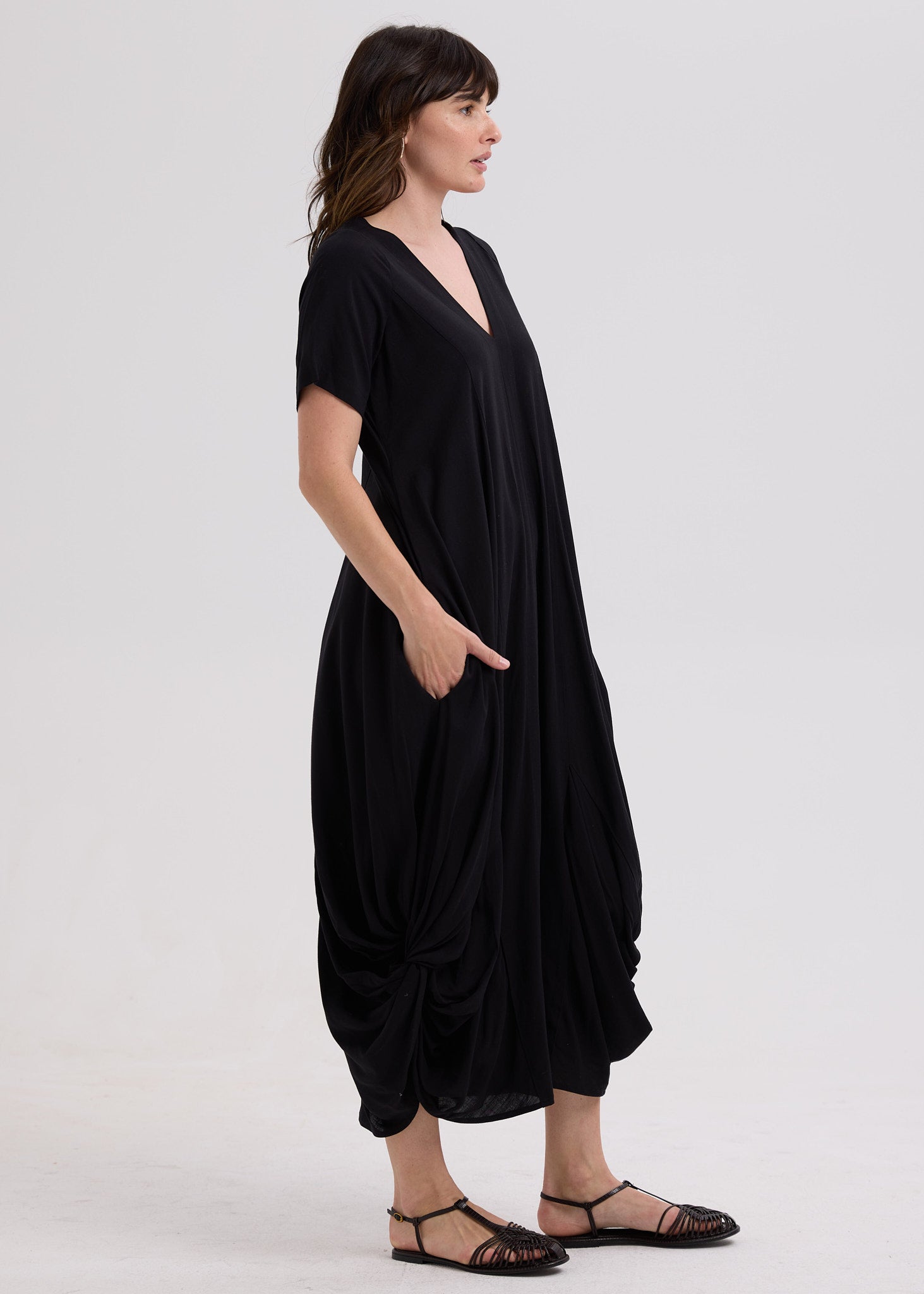 Drape Bottom Dress
