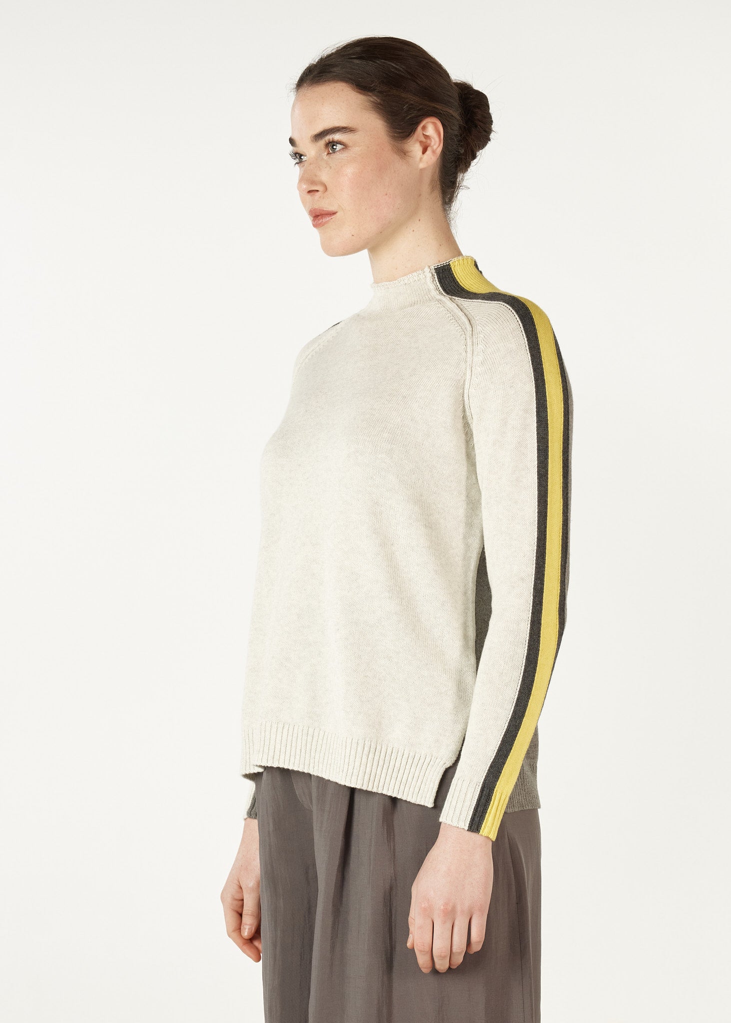 Contrast Funnel Neck