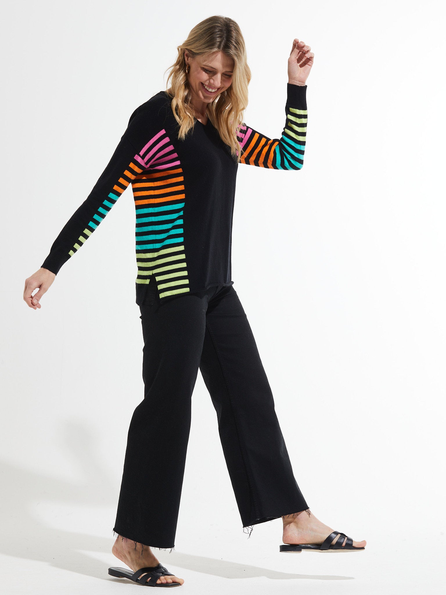 Side Stripe Sweater