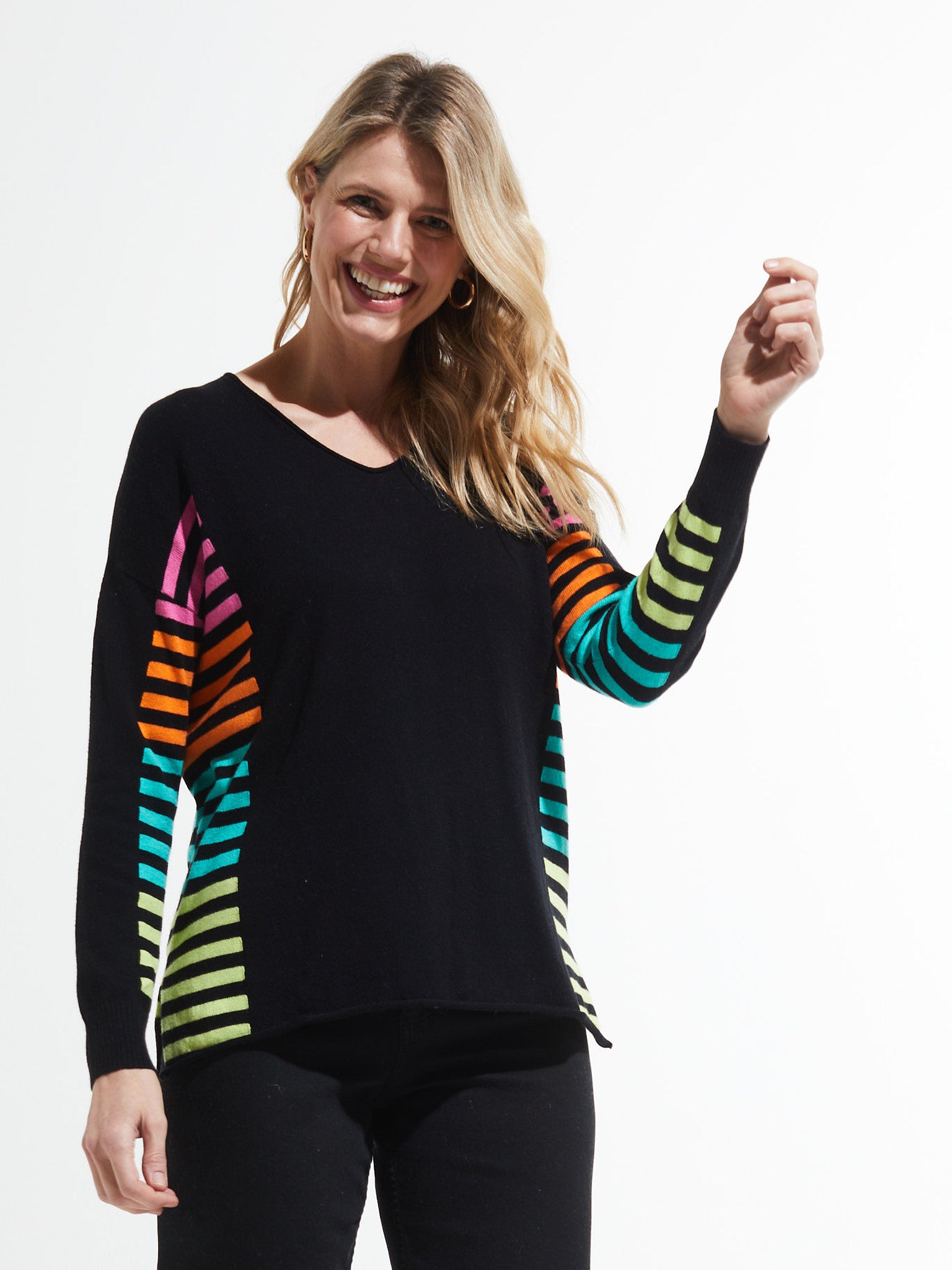 Side Stripe Sweater