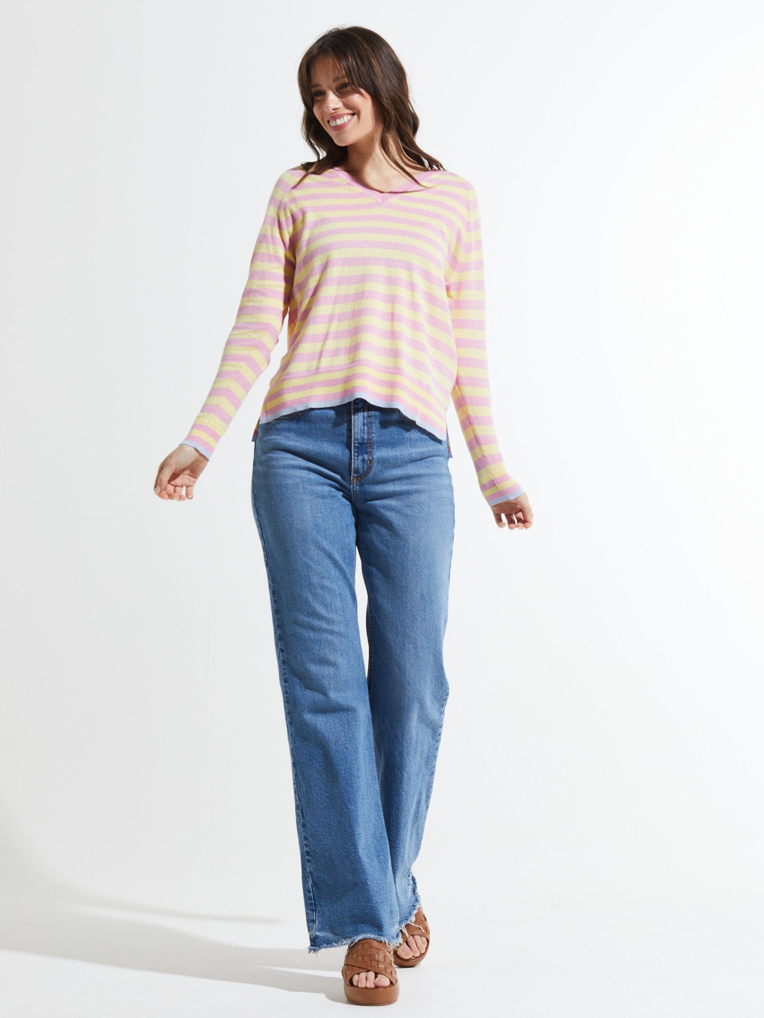 Stripe V Sweater