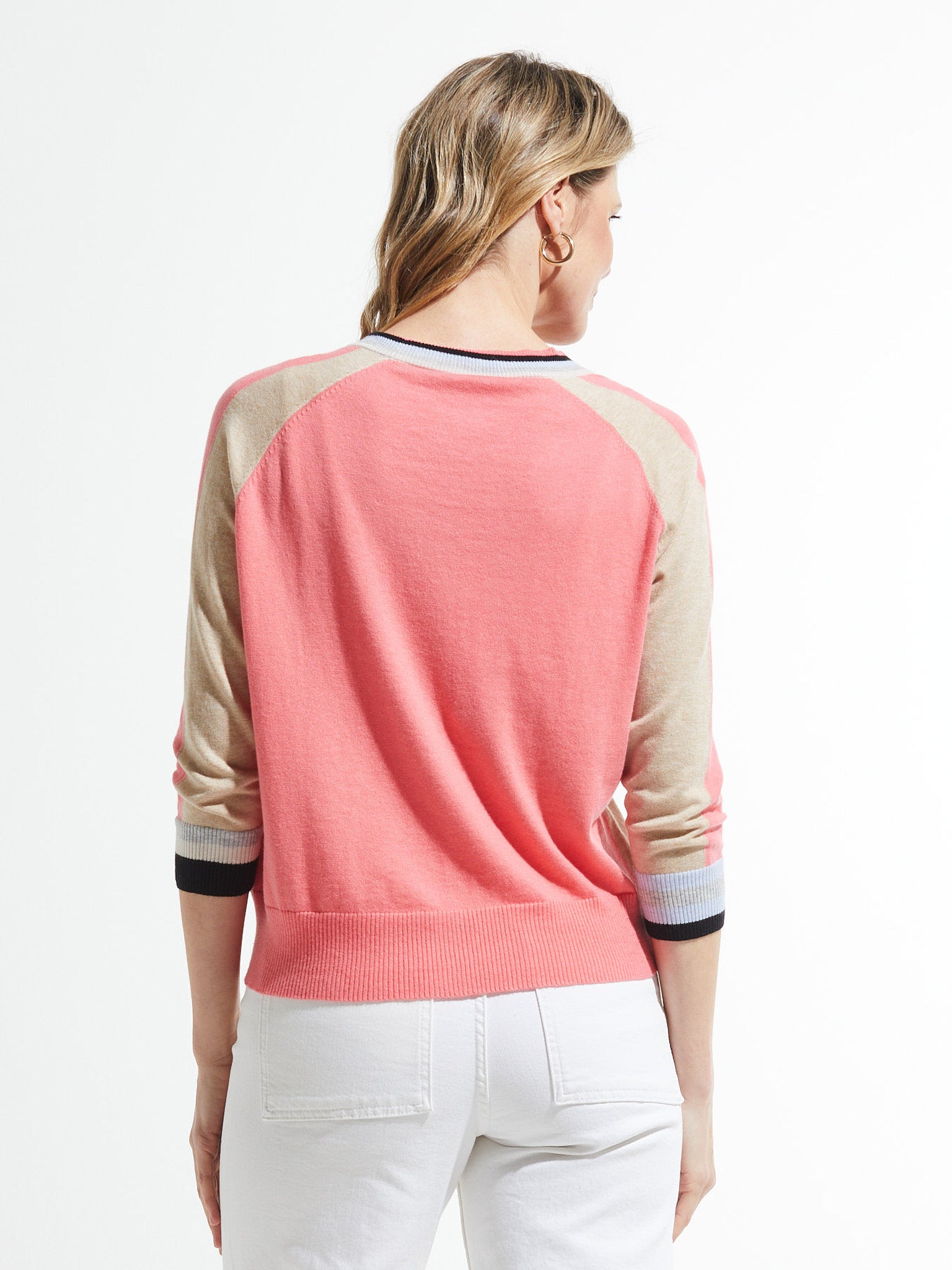 Stripe Trim Cardi