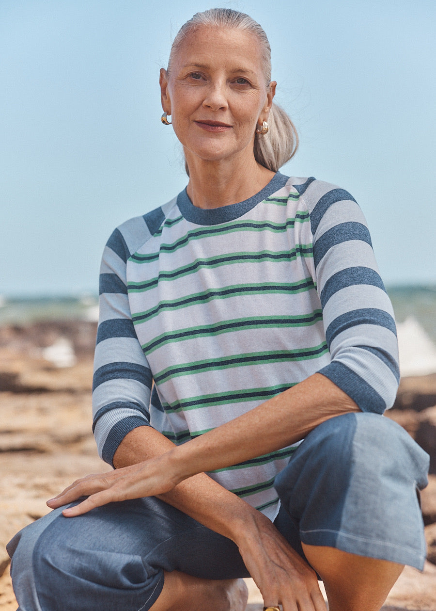 Raglan Stripe Sweater