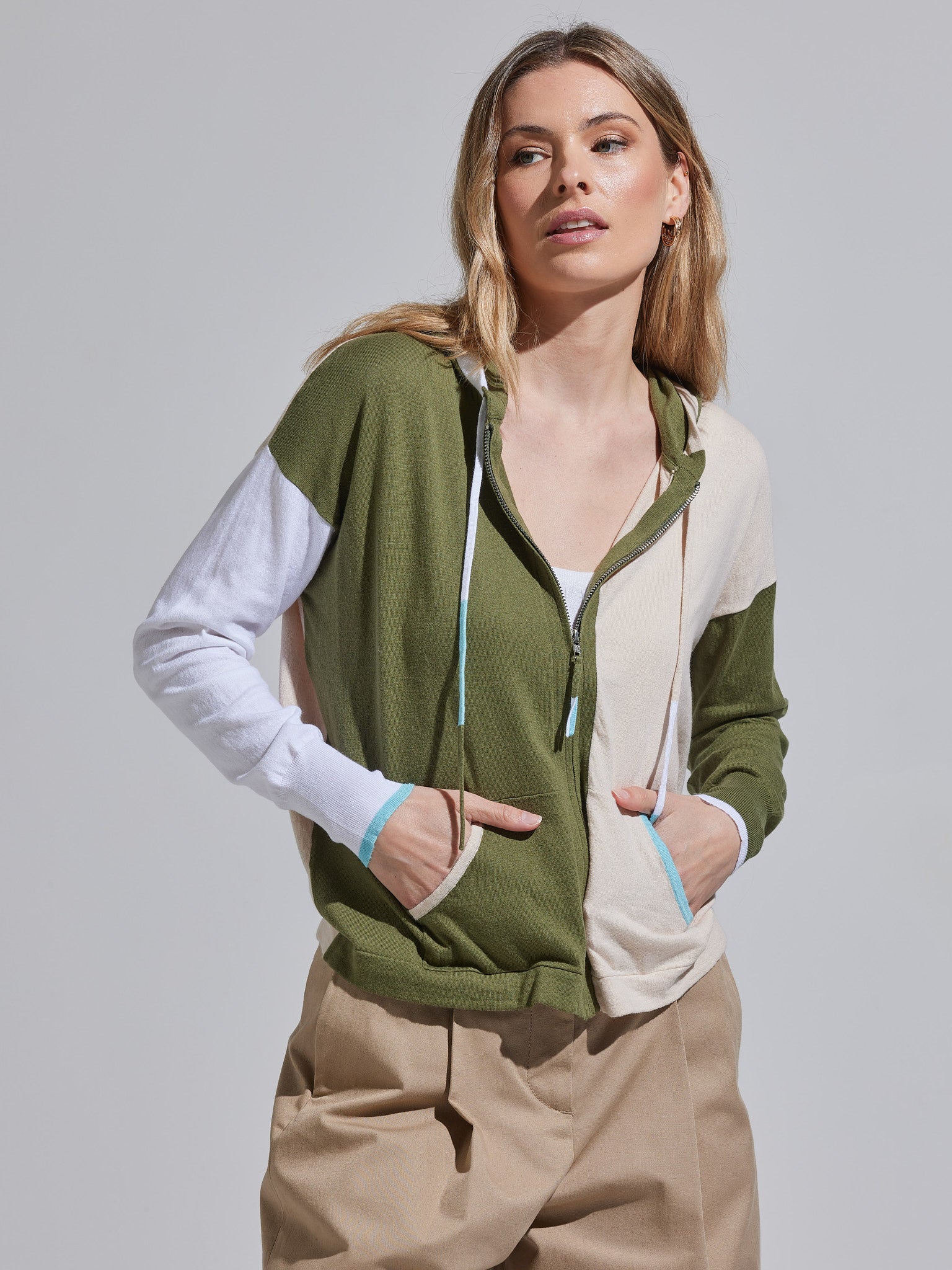 Colour Block Hoodie