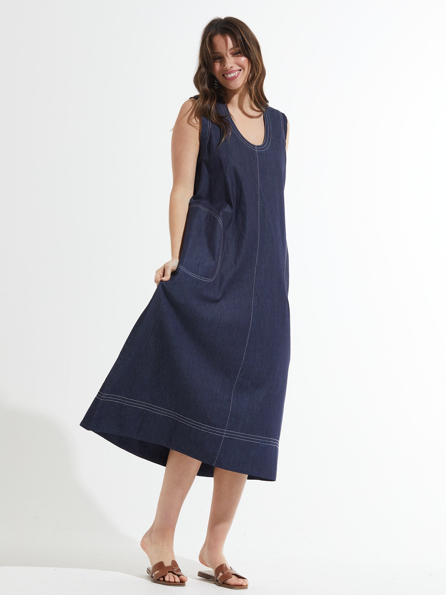 Denim Maxi Dress
