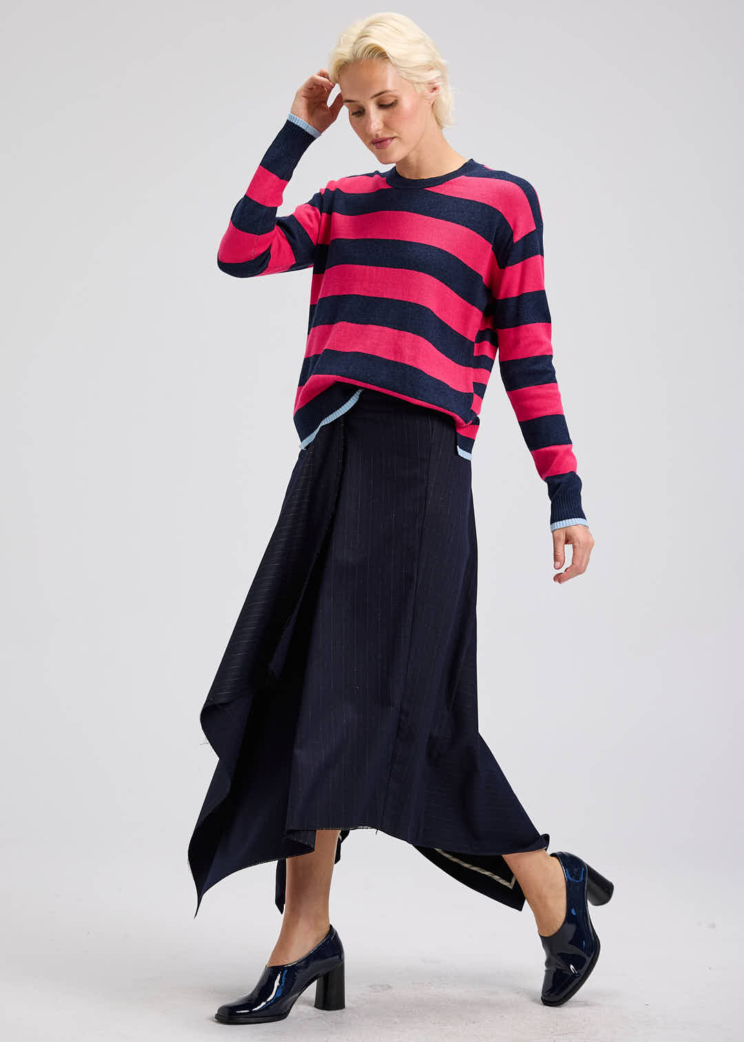 Multi Stripe Crew