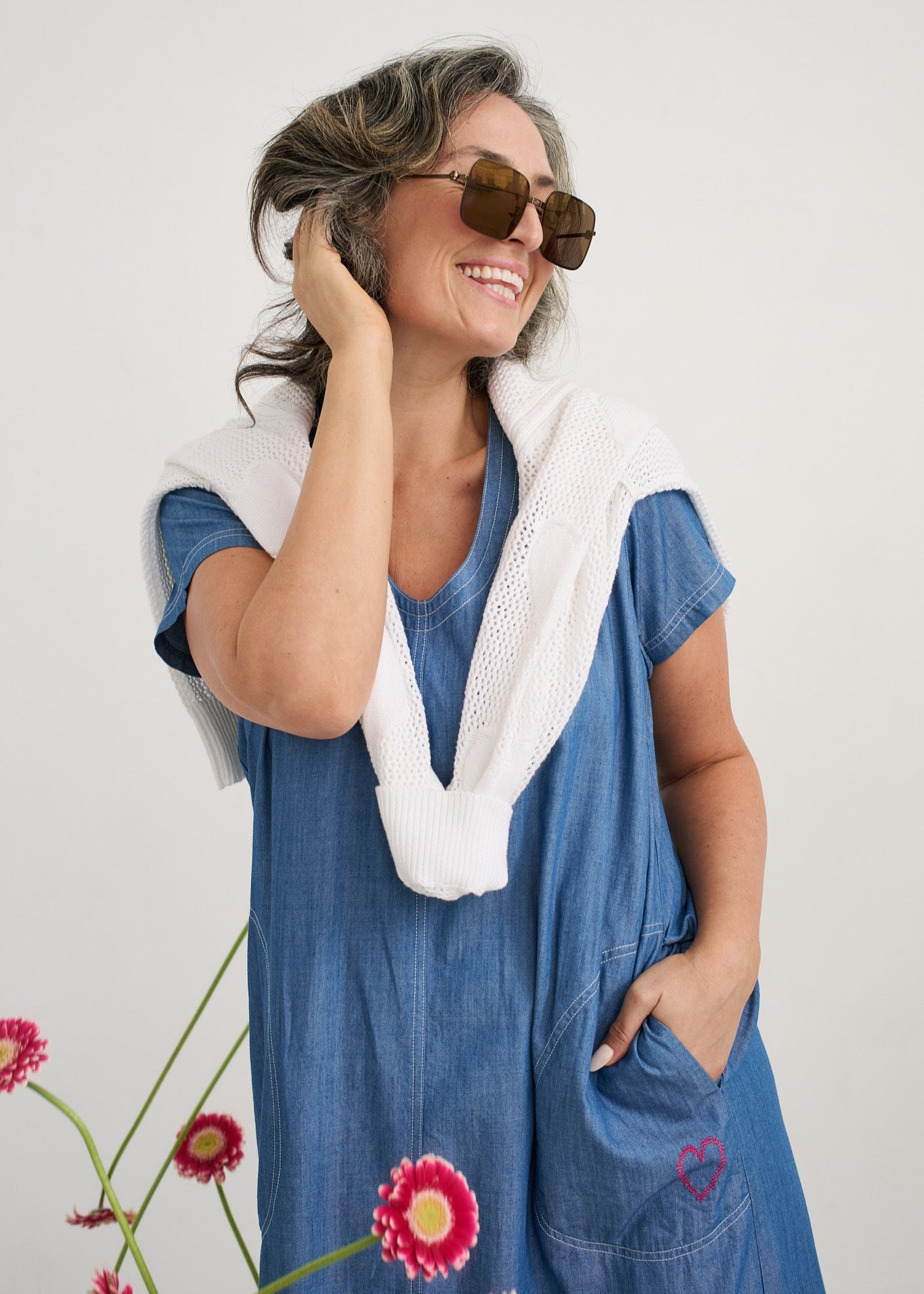 Midi Denim Dress