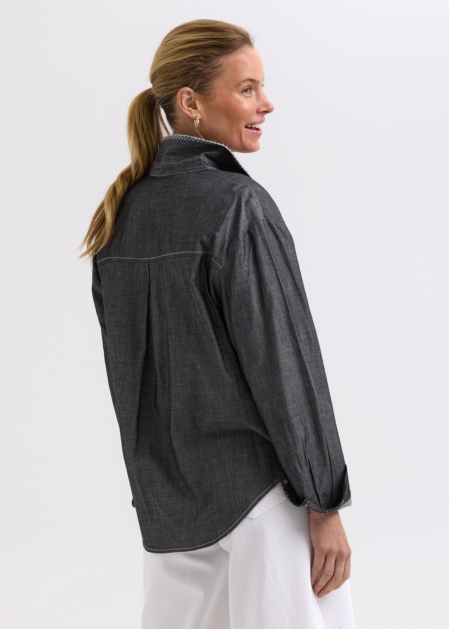 Hand Work Denim Shirt