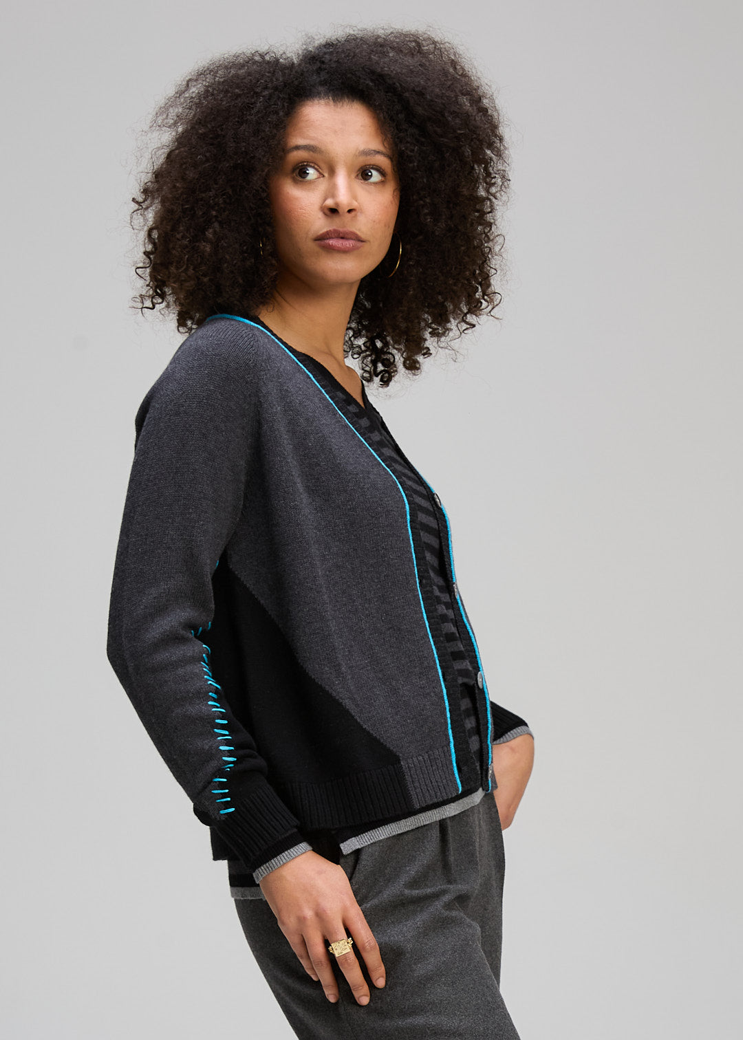 Dual Stitch Cardi