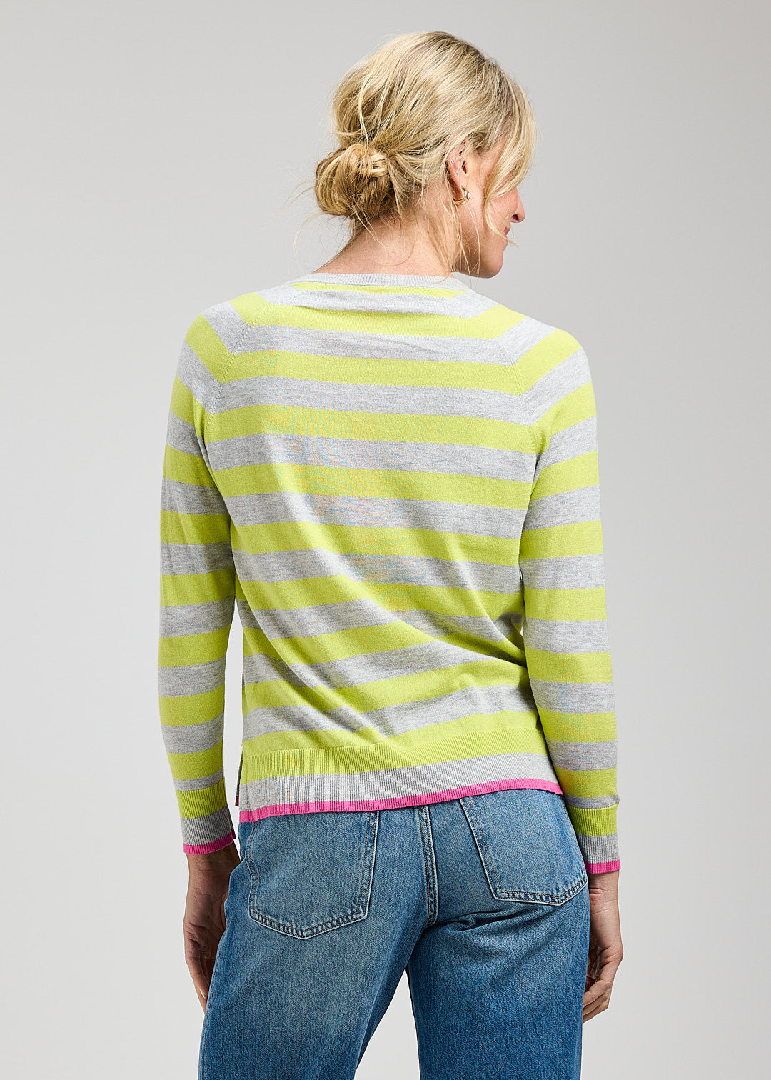 Stripe Vee Sweater