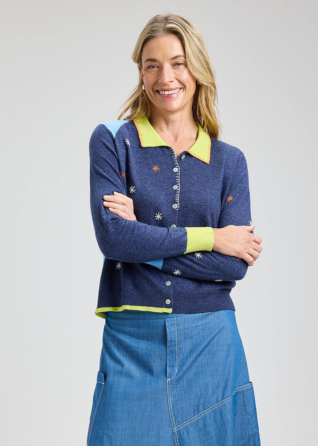 Blossoms Hand Work Cardi