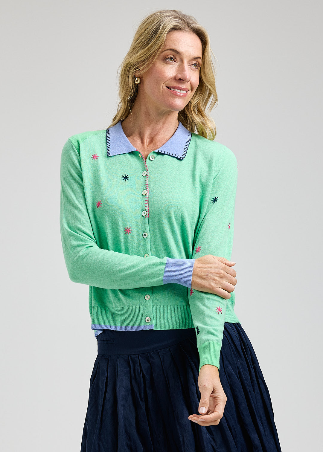 Blossoms Hand Work Cardi