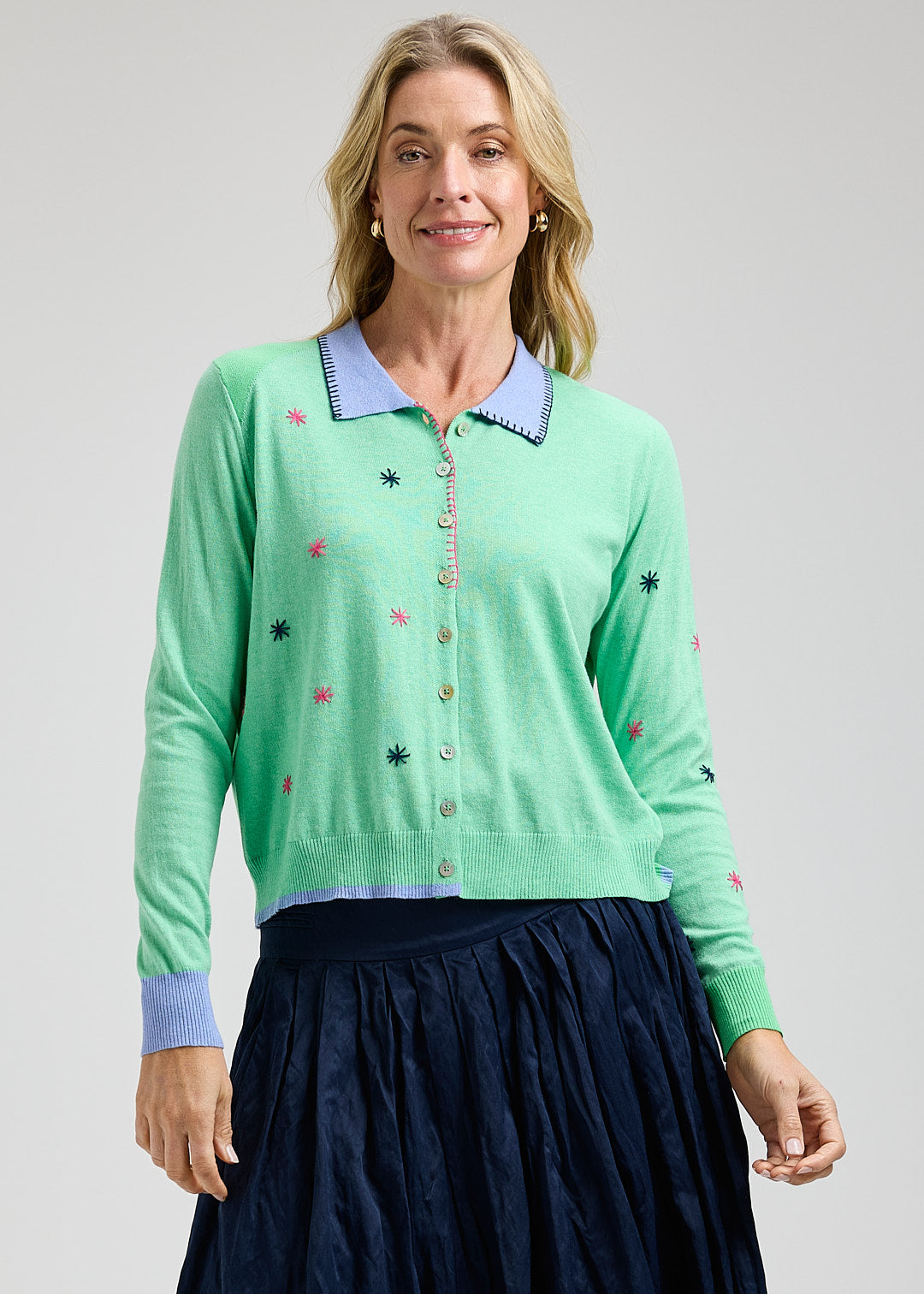 Blossoms Hand Work Cardi