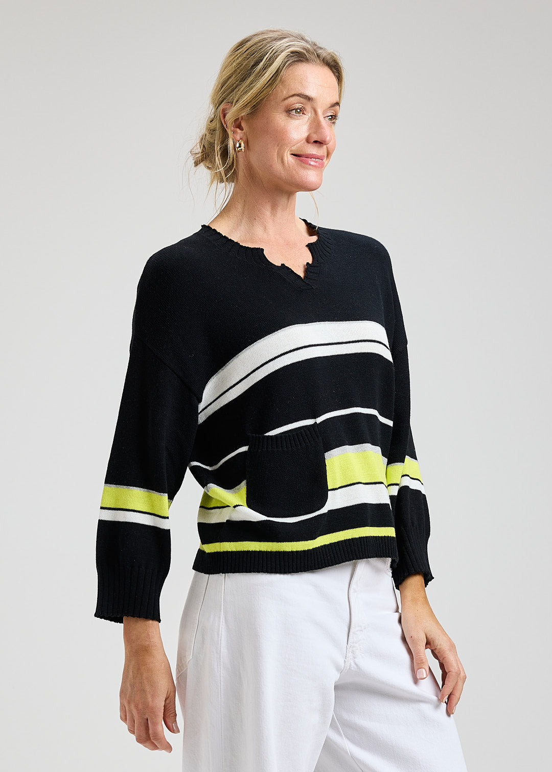Crop Stripe Sweater