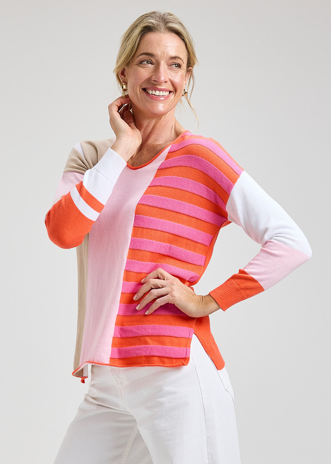 Contrast Stripe Vee