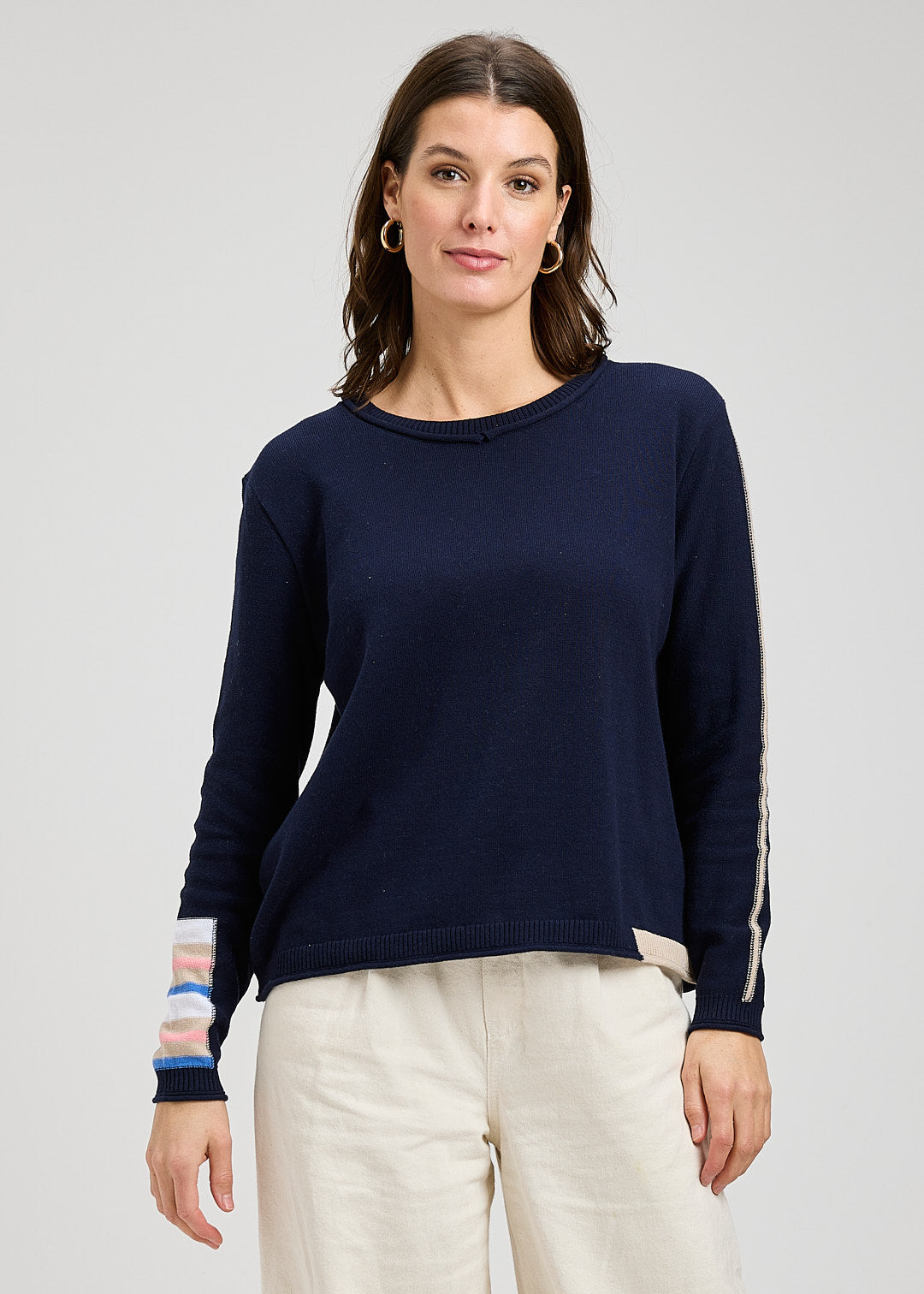 Roll Trim Sweater