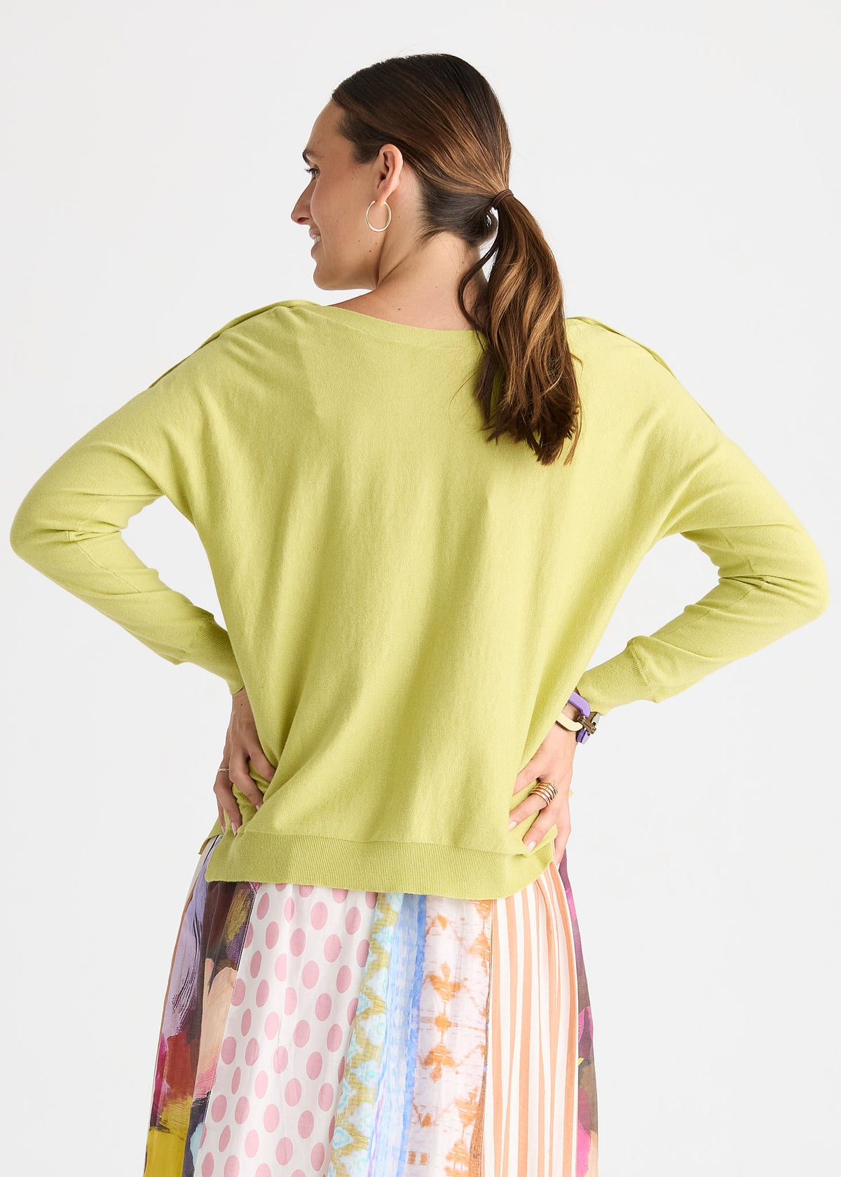 Button Boat Neck