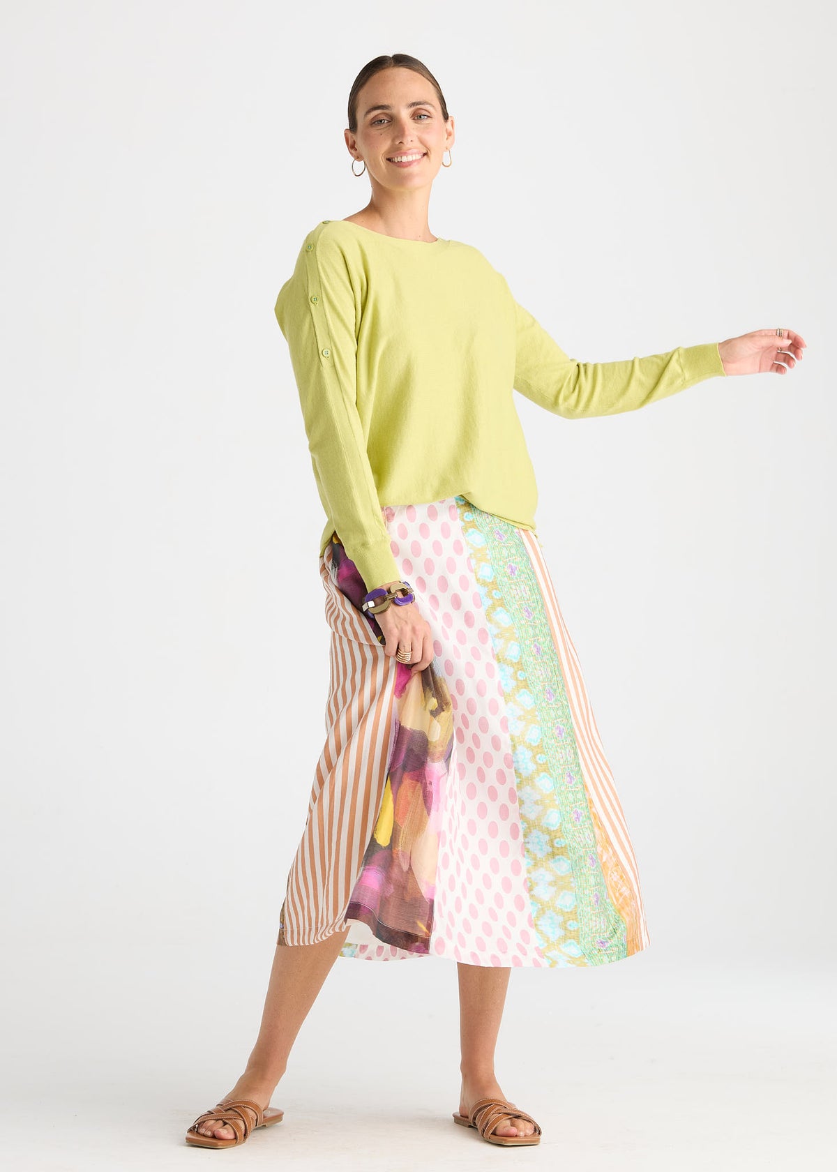 Button Boat Neck