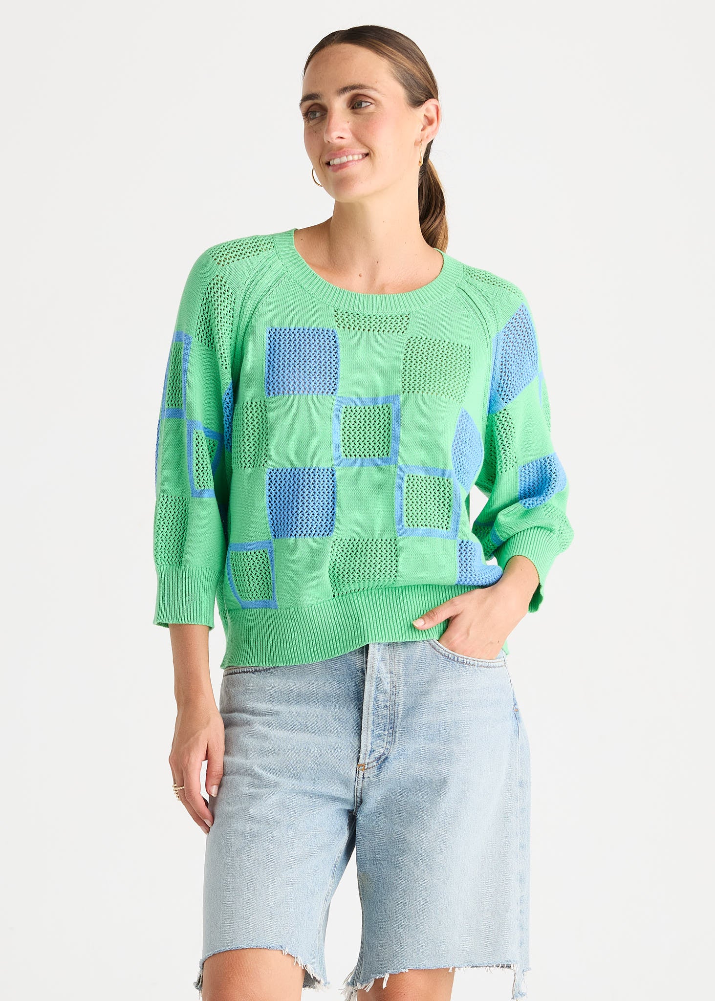 Patch Pointelle Top