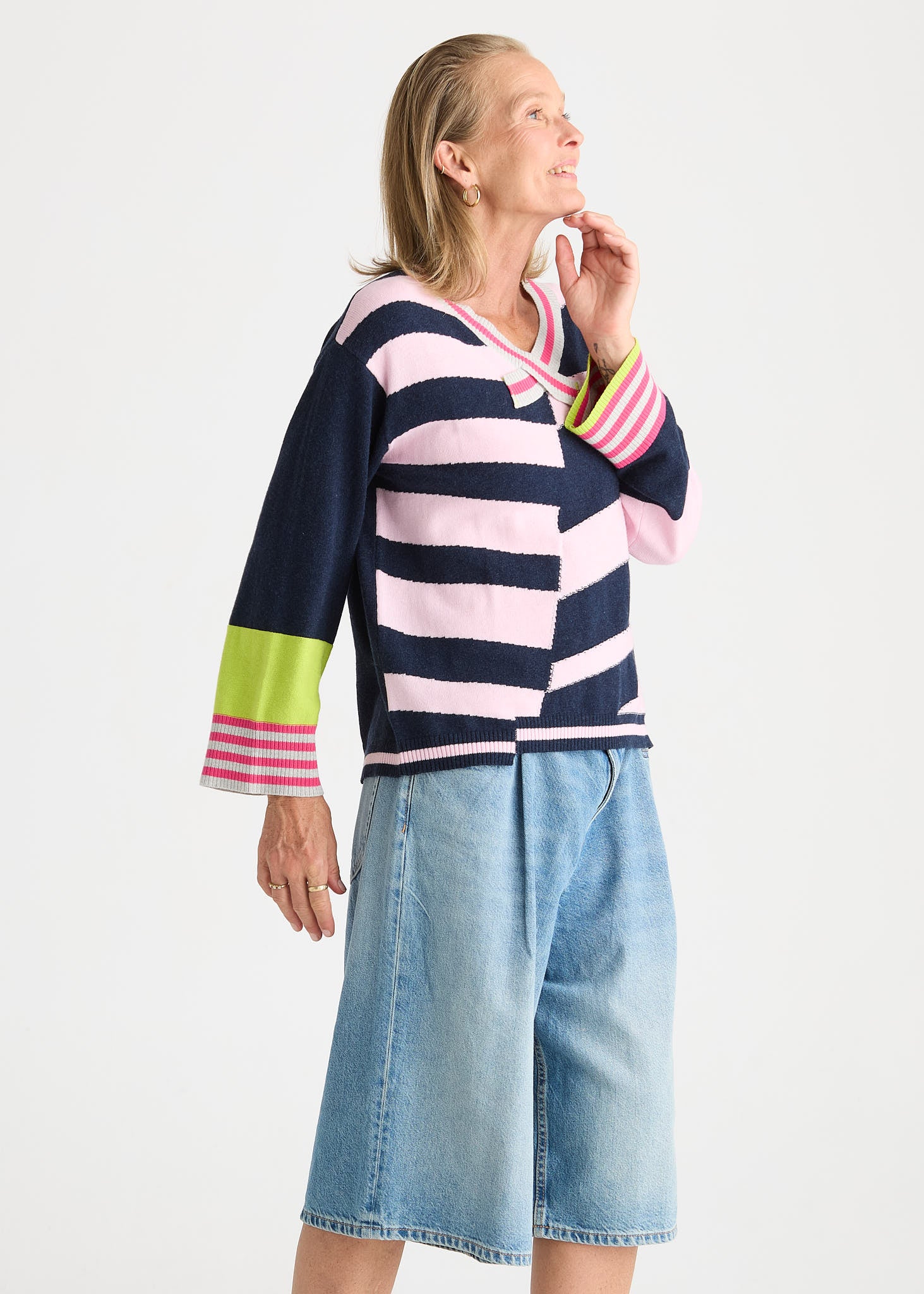 Crazy Stripe Vee