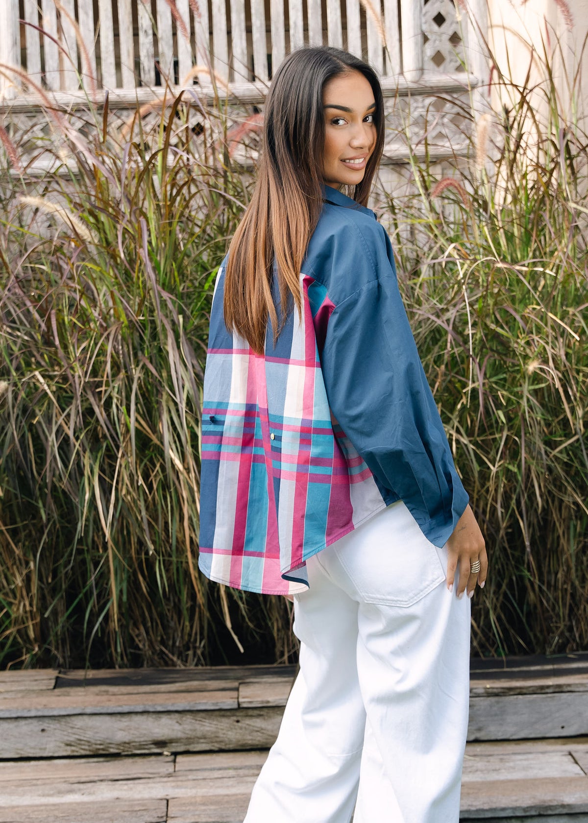 Checked Back Shirt