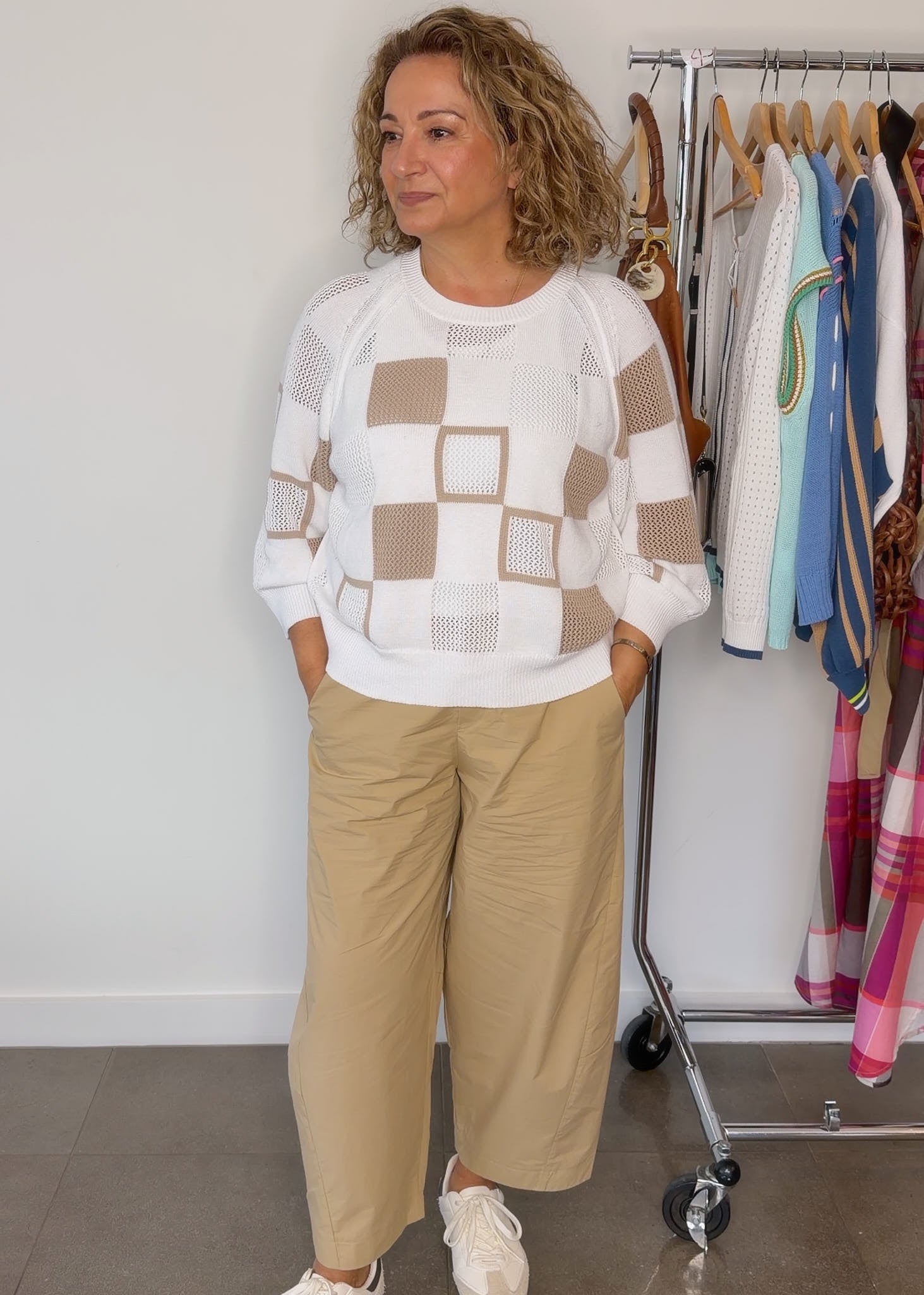 Patch Pointelle Top