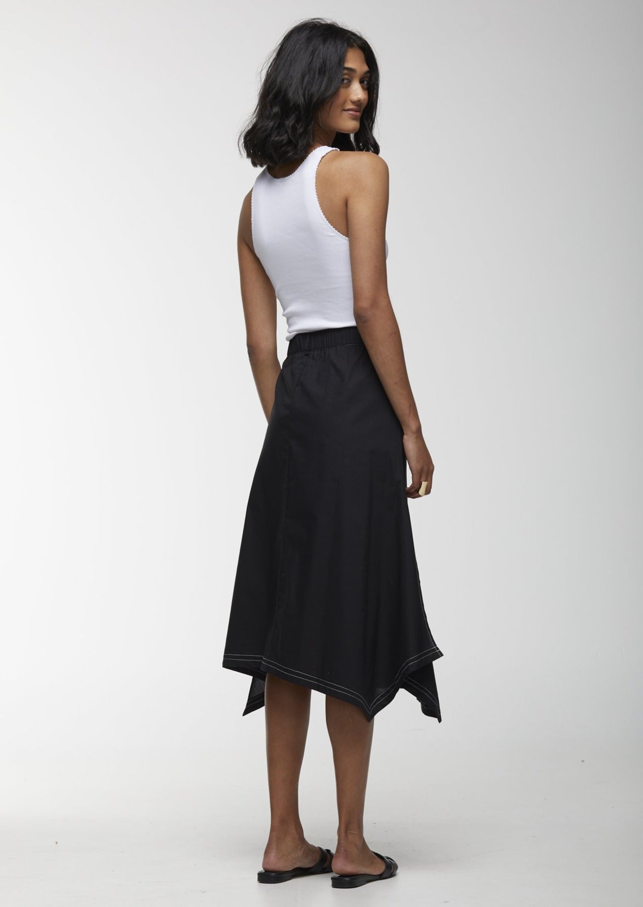 Polished Cotton Skirt