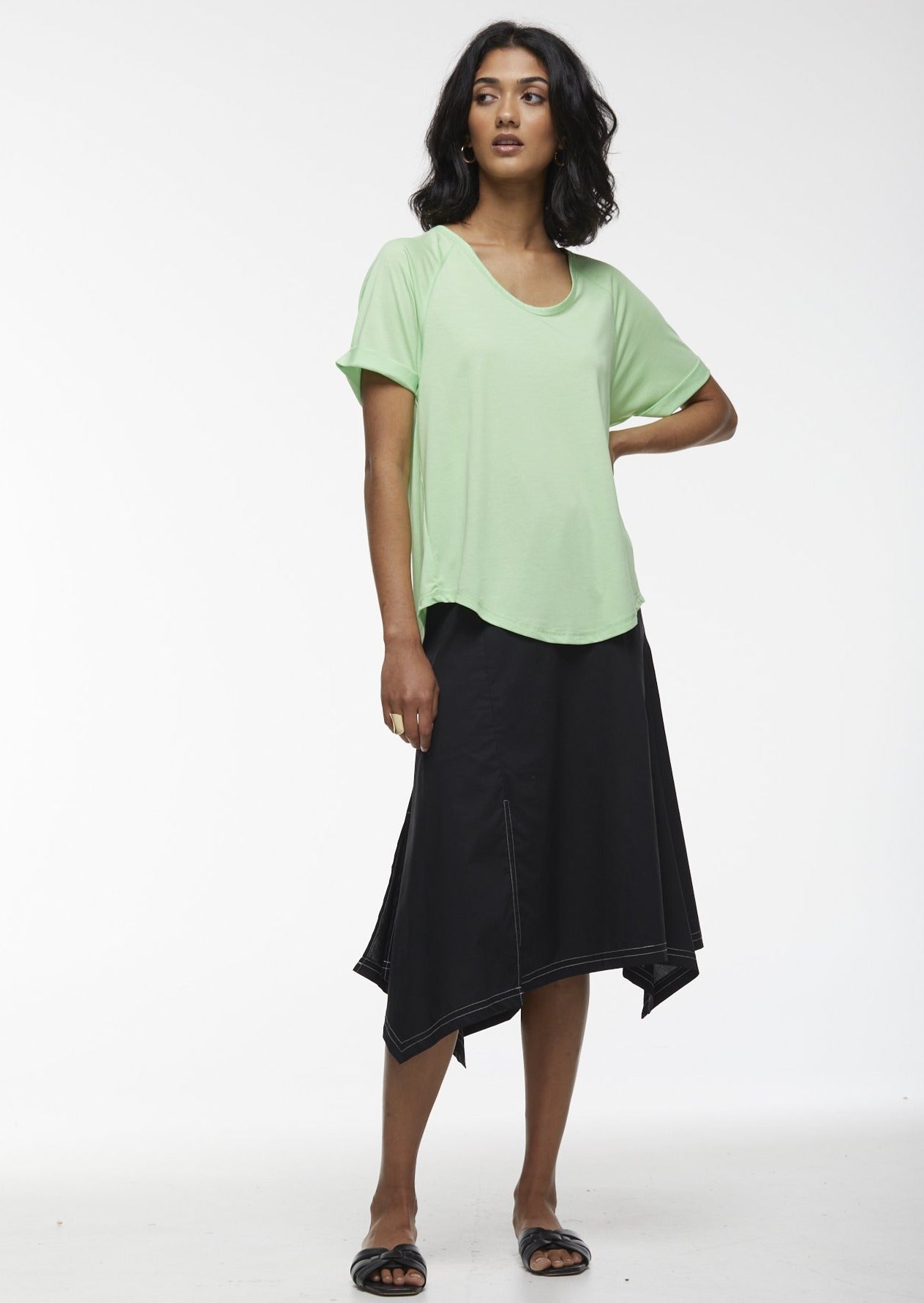 Polished Cotton Skirt