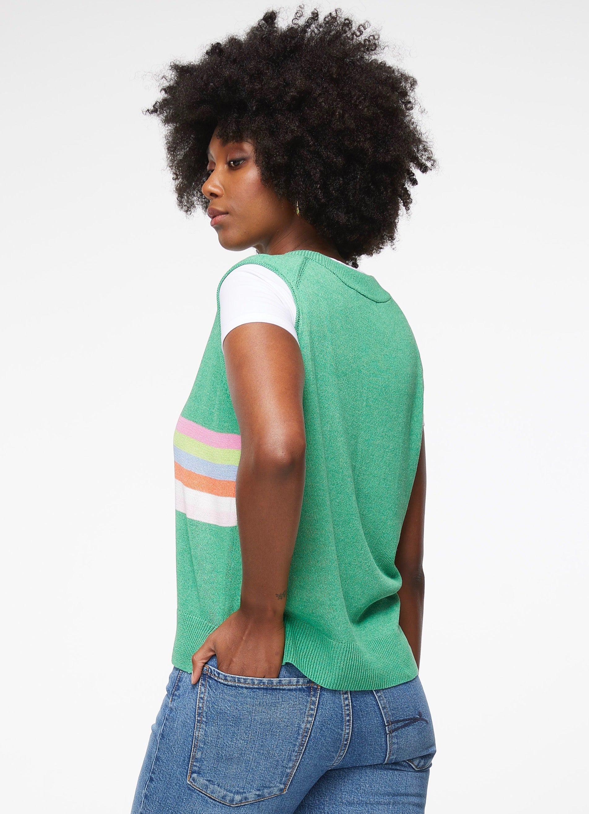 Stripe Detail Vest