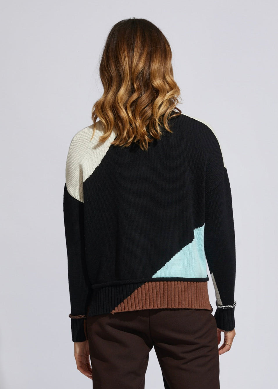 Intarsia Trim Jumper