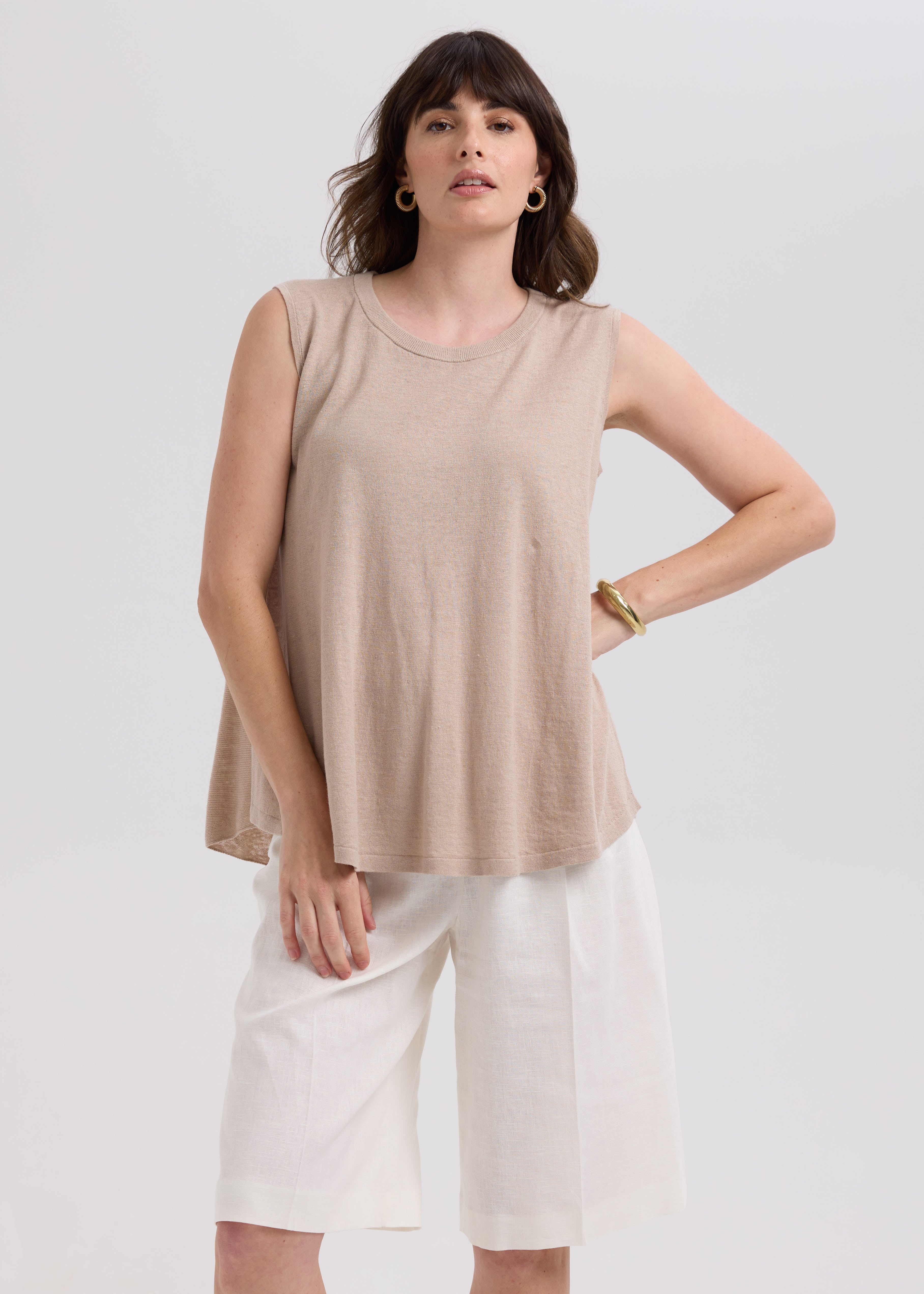 Linen A-Line Top