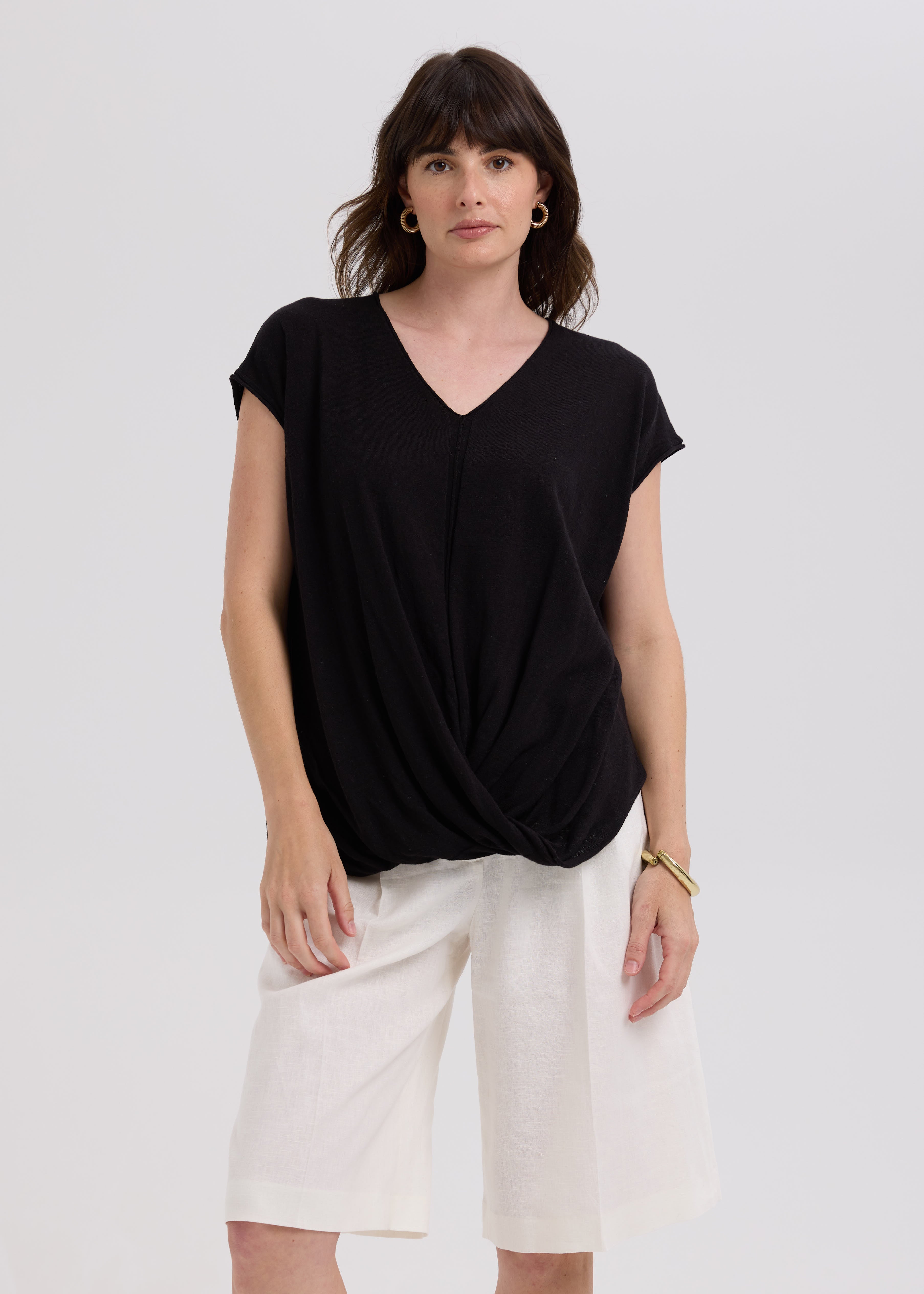 Linen Drape Top