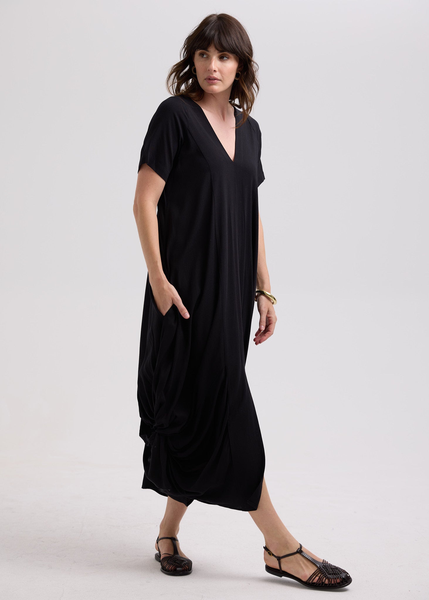 Drape Bottom Dress