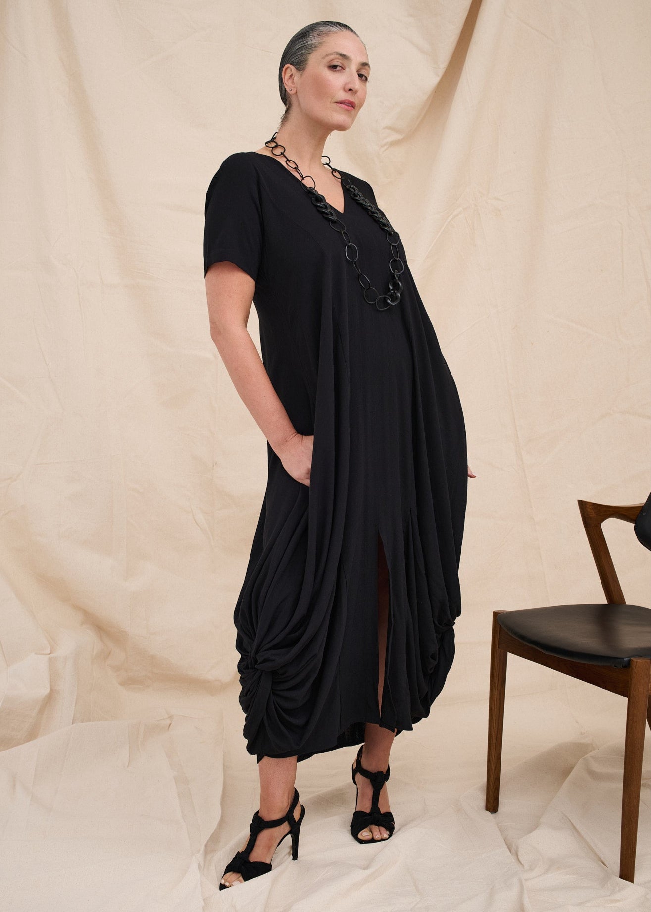 Drape Bottom Dress