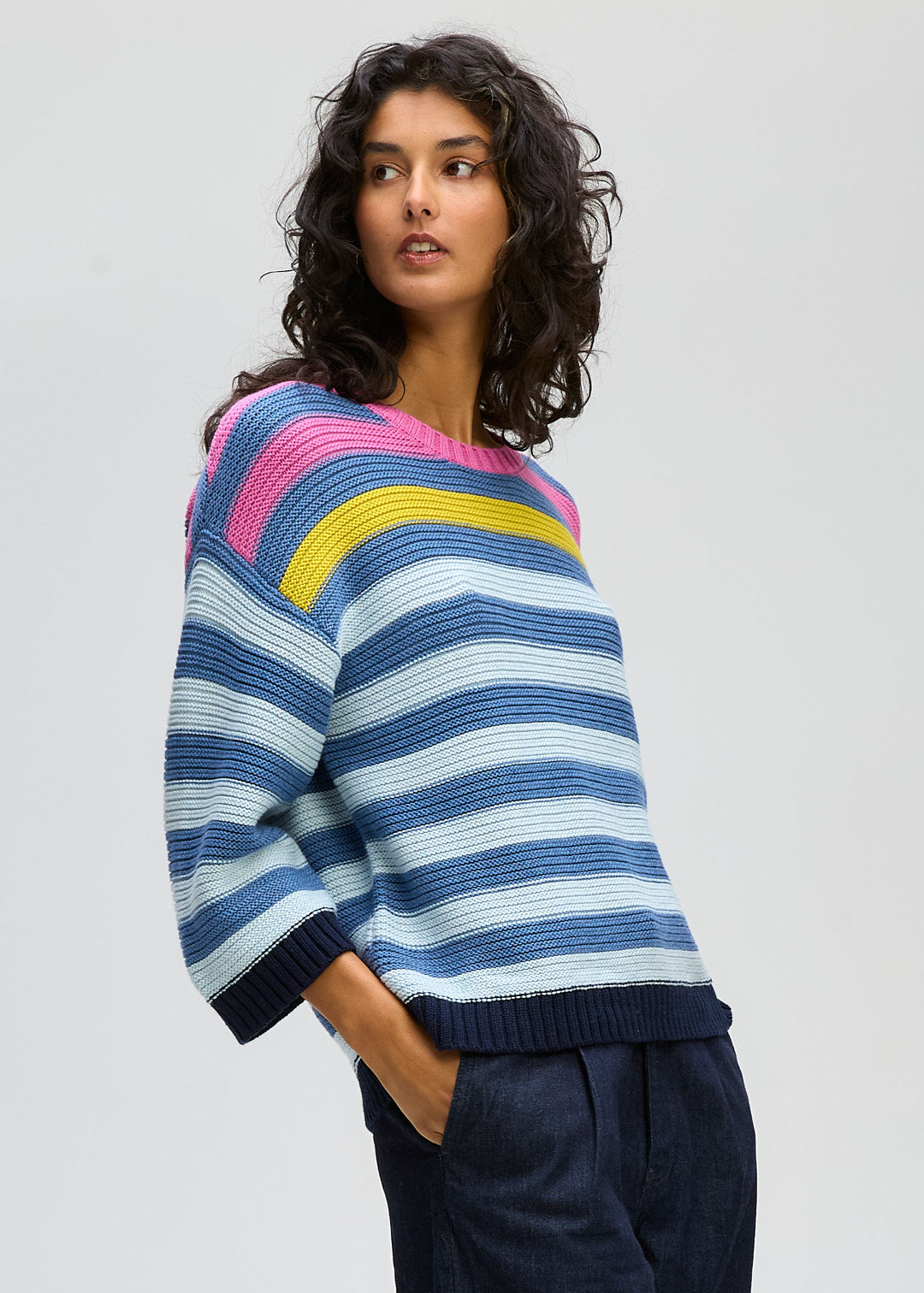 Chunky Stripe Crew