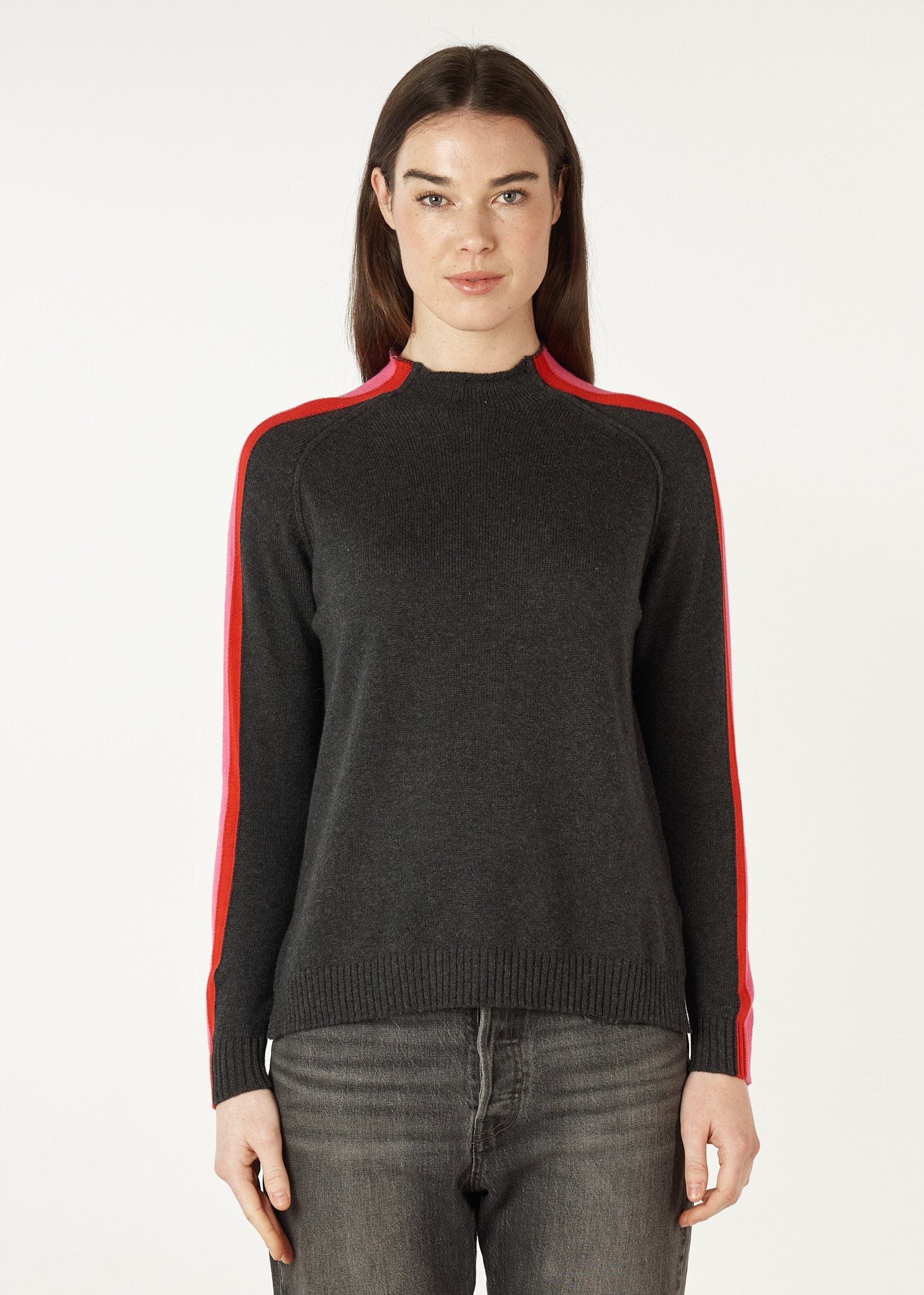 Contrast Funnel Neck