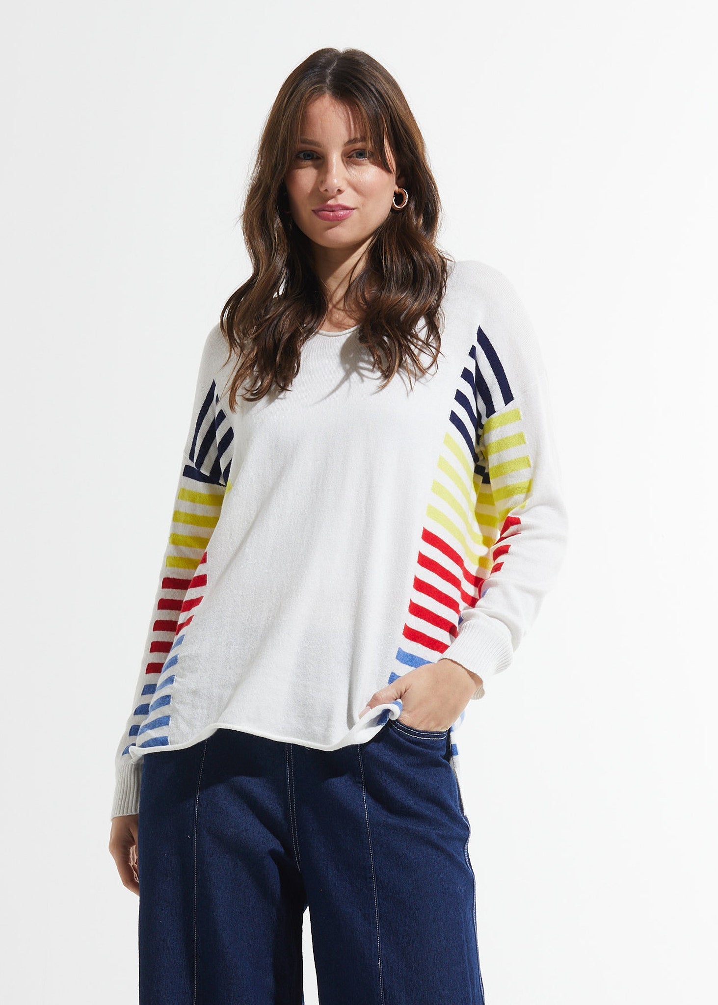 Side Stripe Sweater