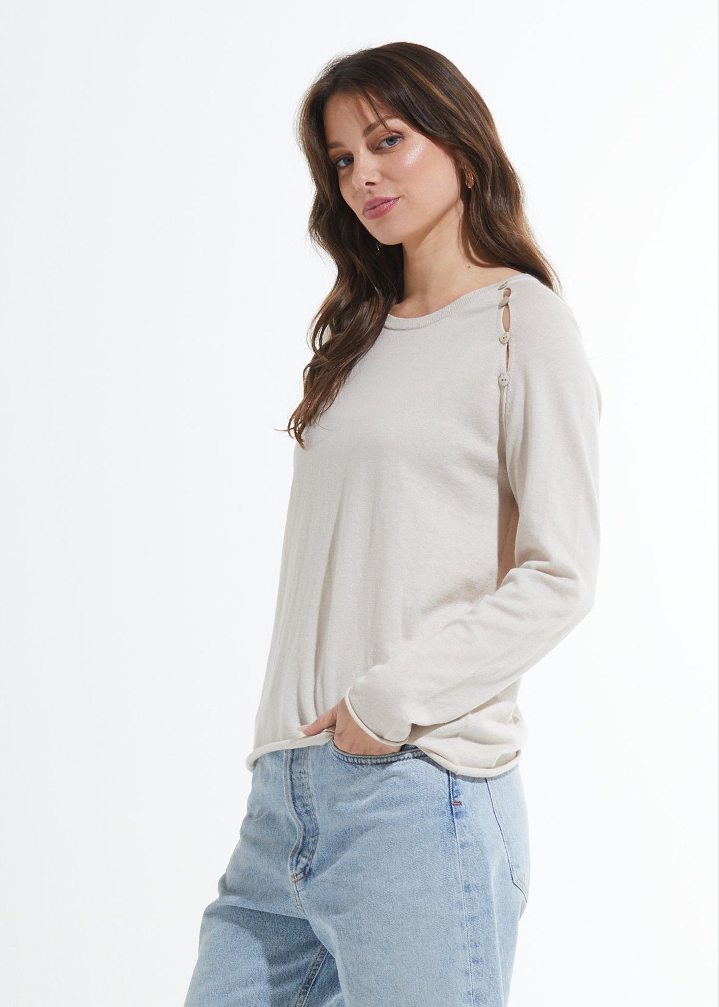 Button Detail Sweater