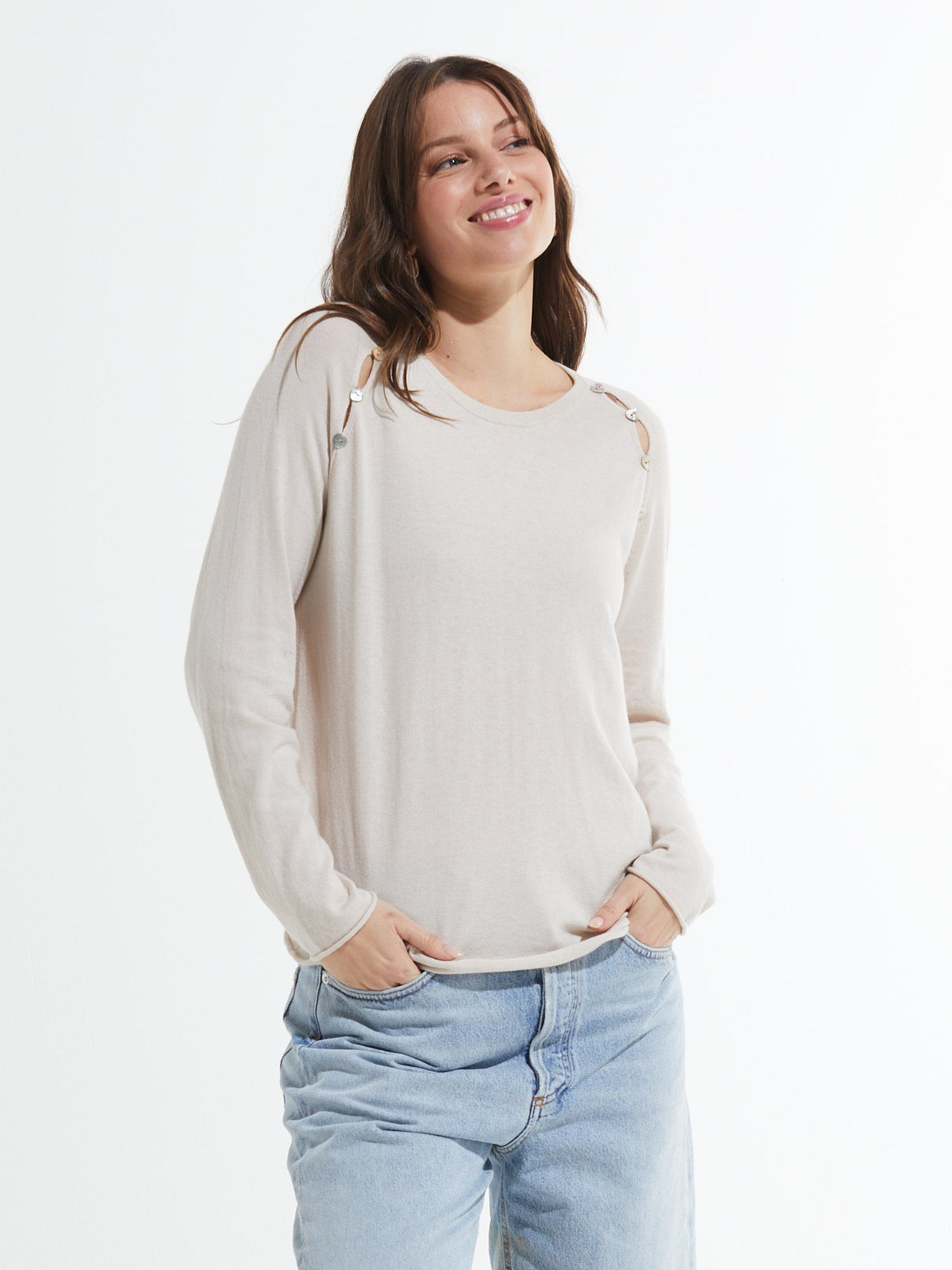 Button Detail Sweater