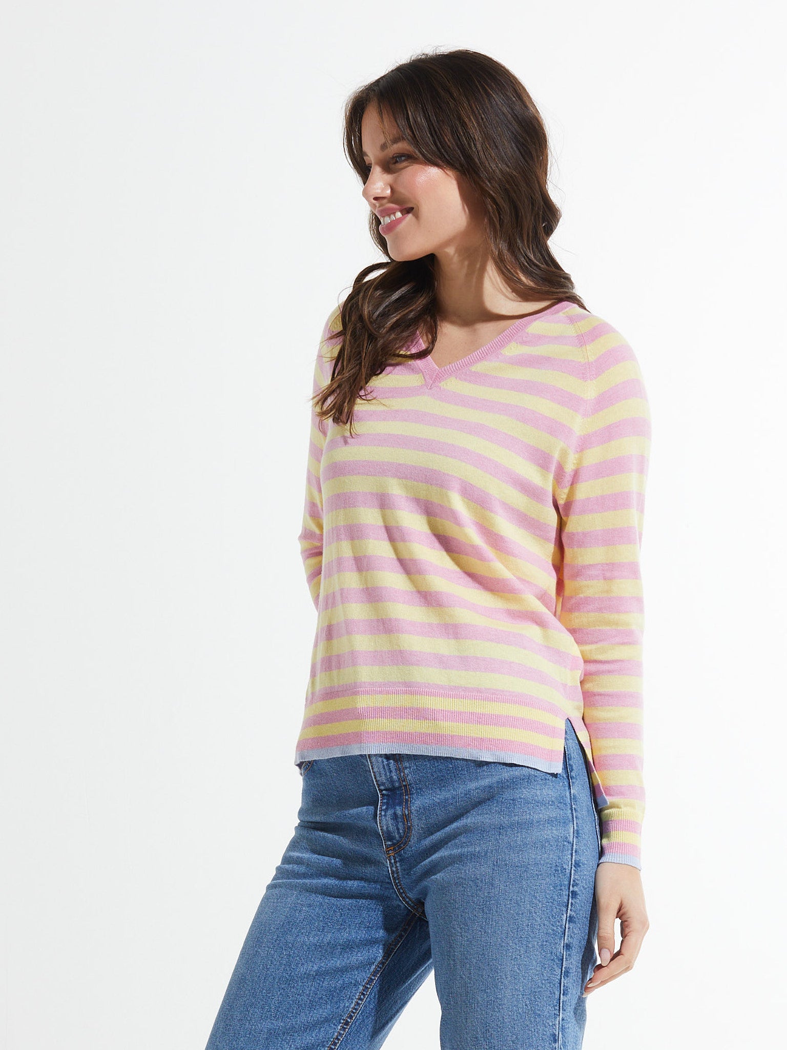Stripe V Sweater