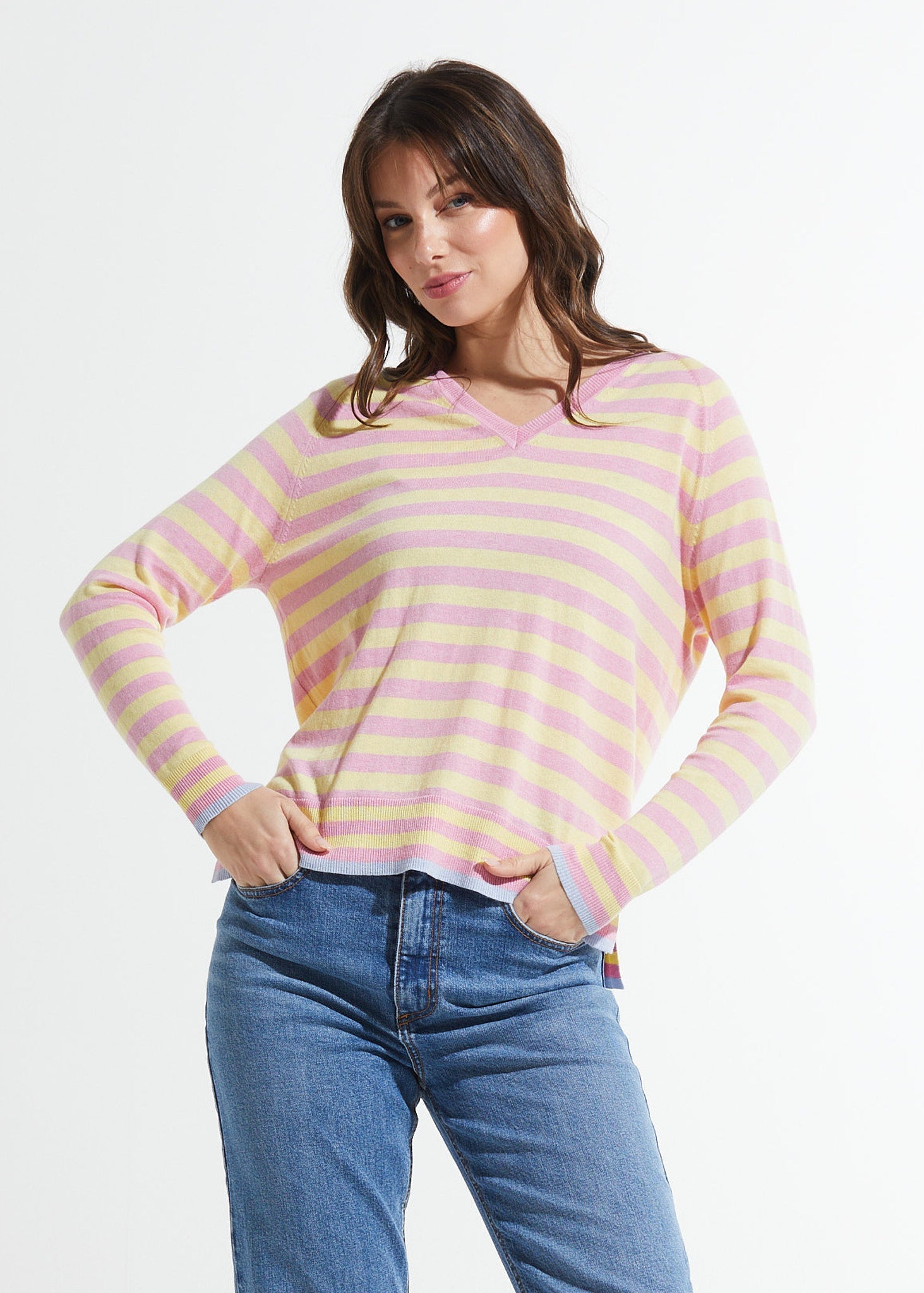 Stripe V Sweater