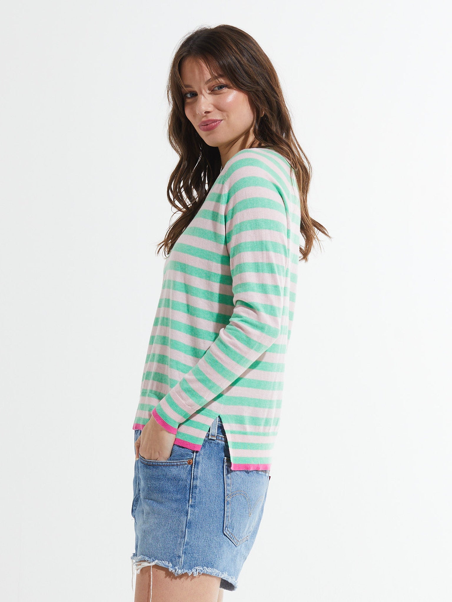 Stripe V Sweater