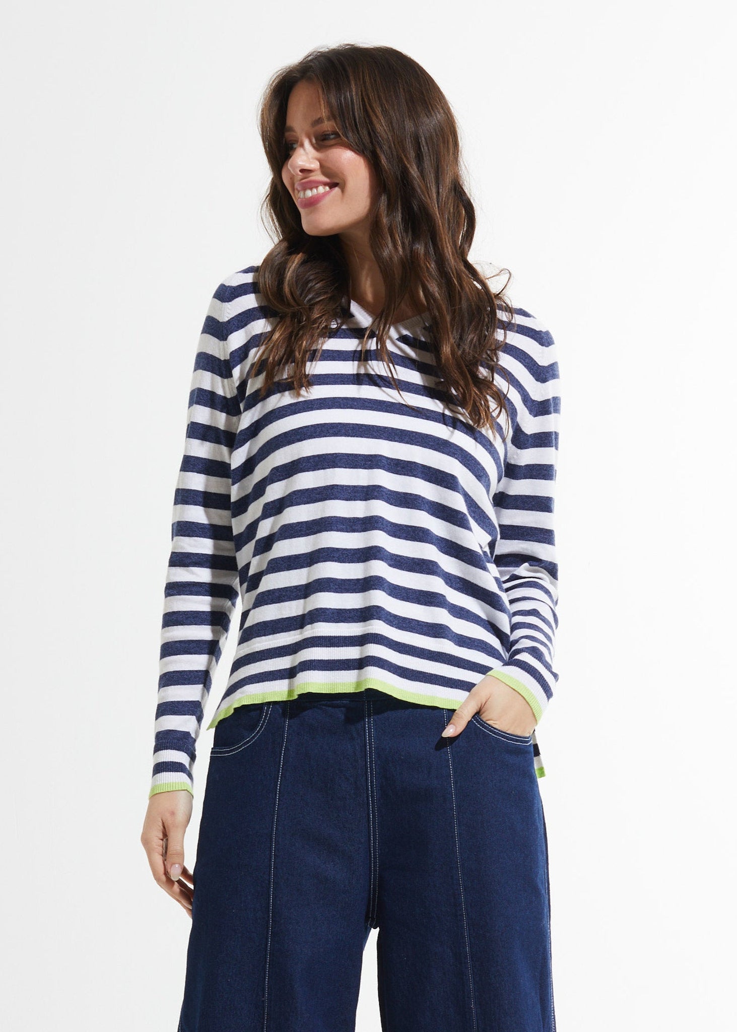 Stripe V Sweater