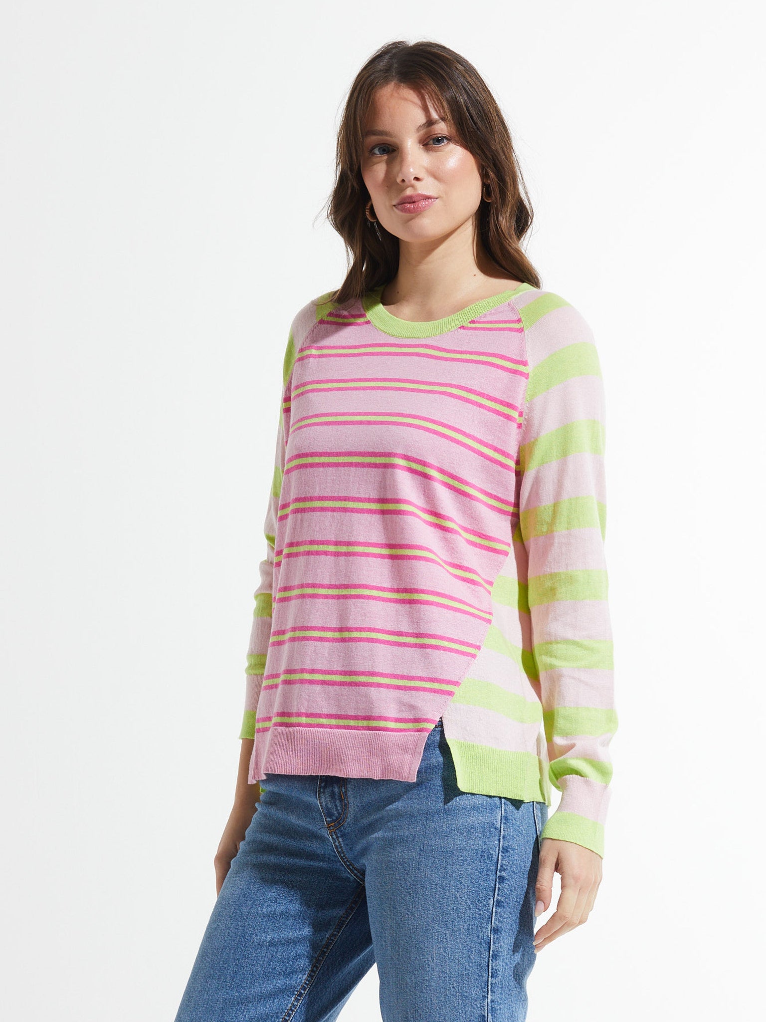 Raglan Stripe Sweater