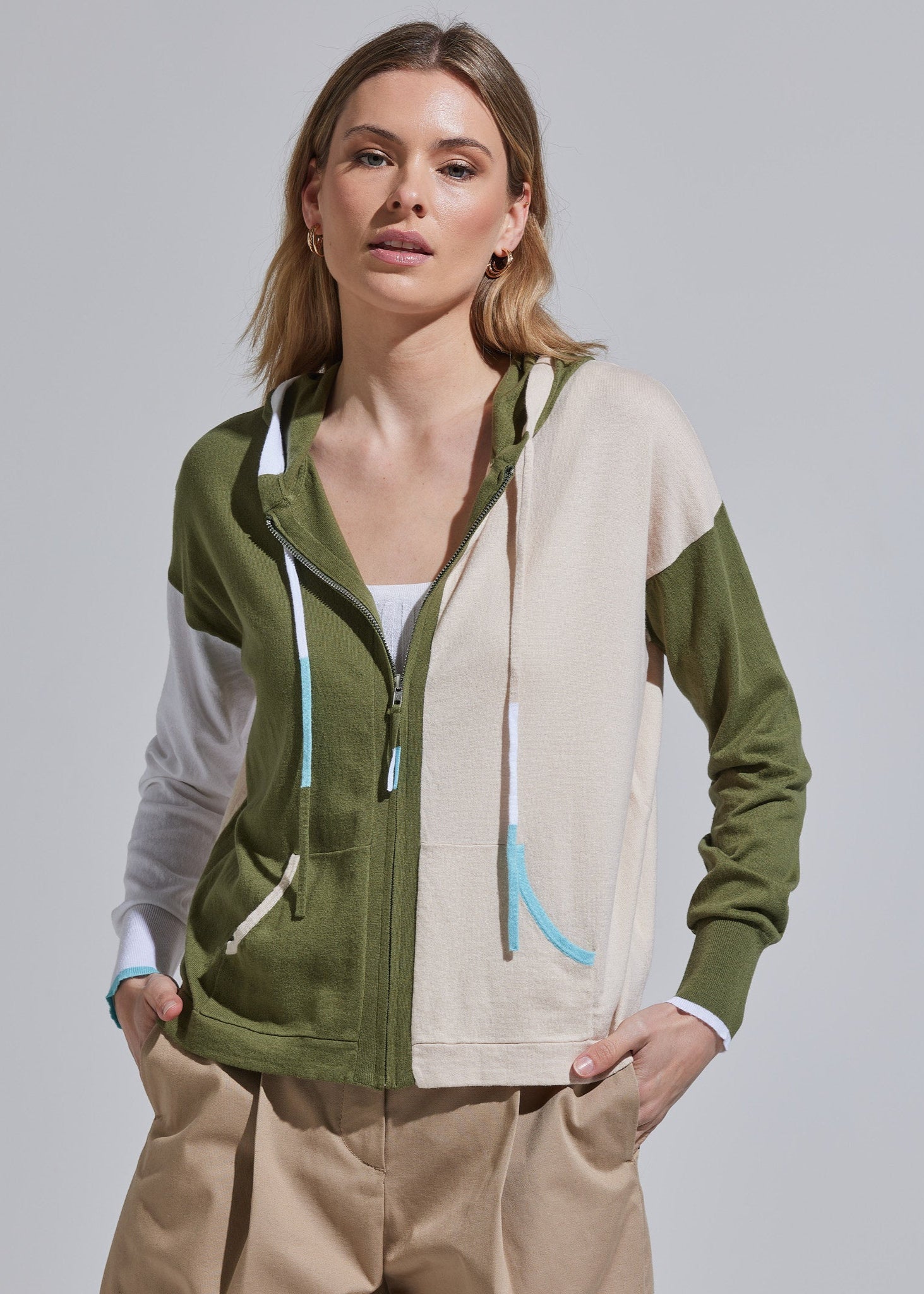 Colour Block Hoodie
