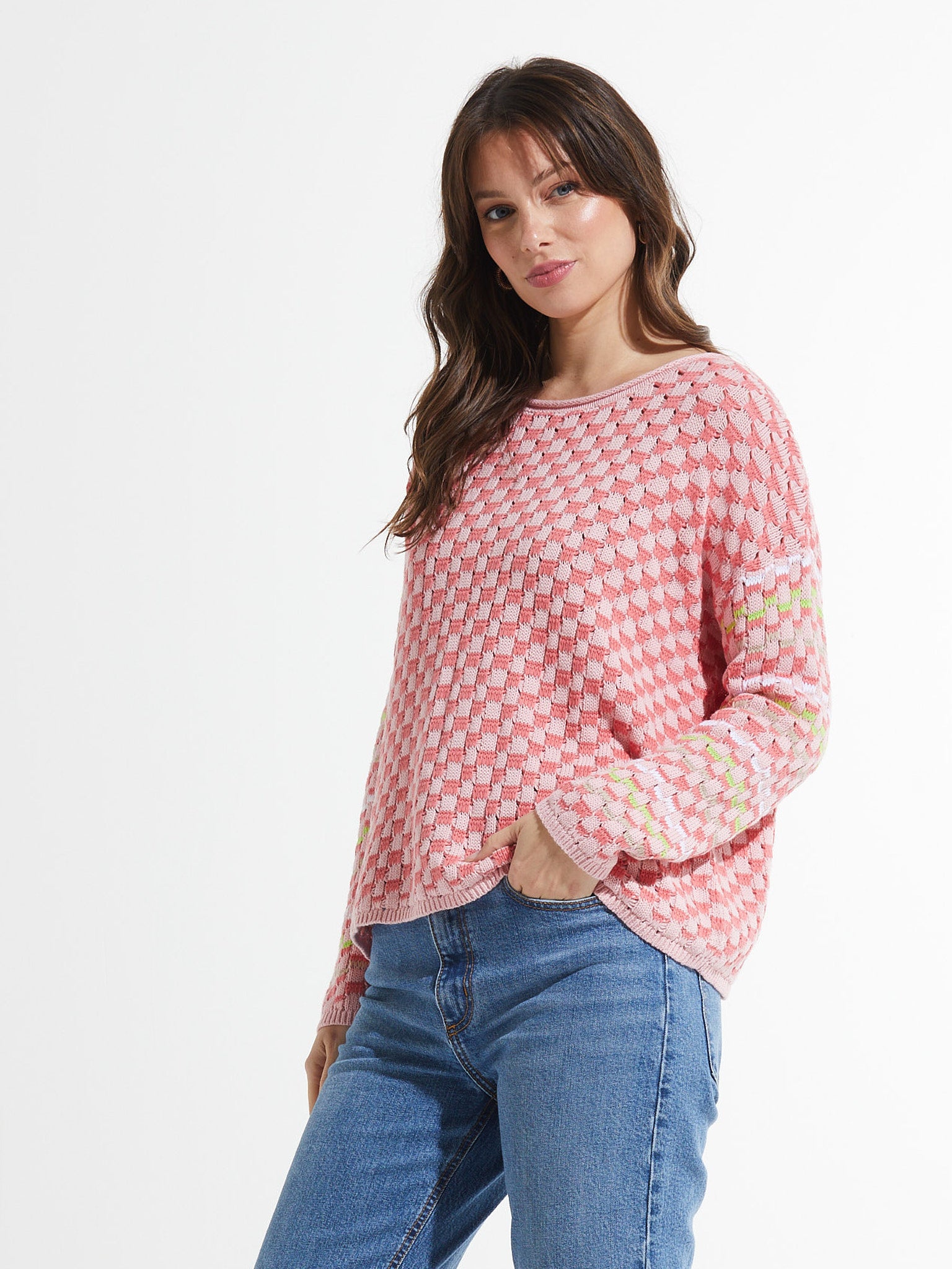Checked Sweater